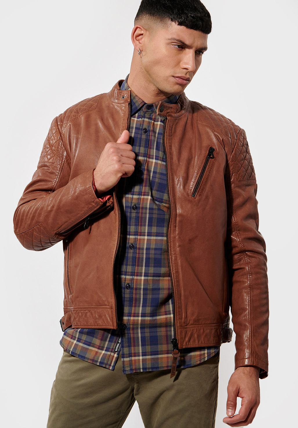 Blouson cuir kaporal discount homme