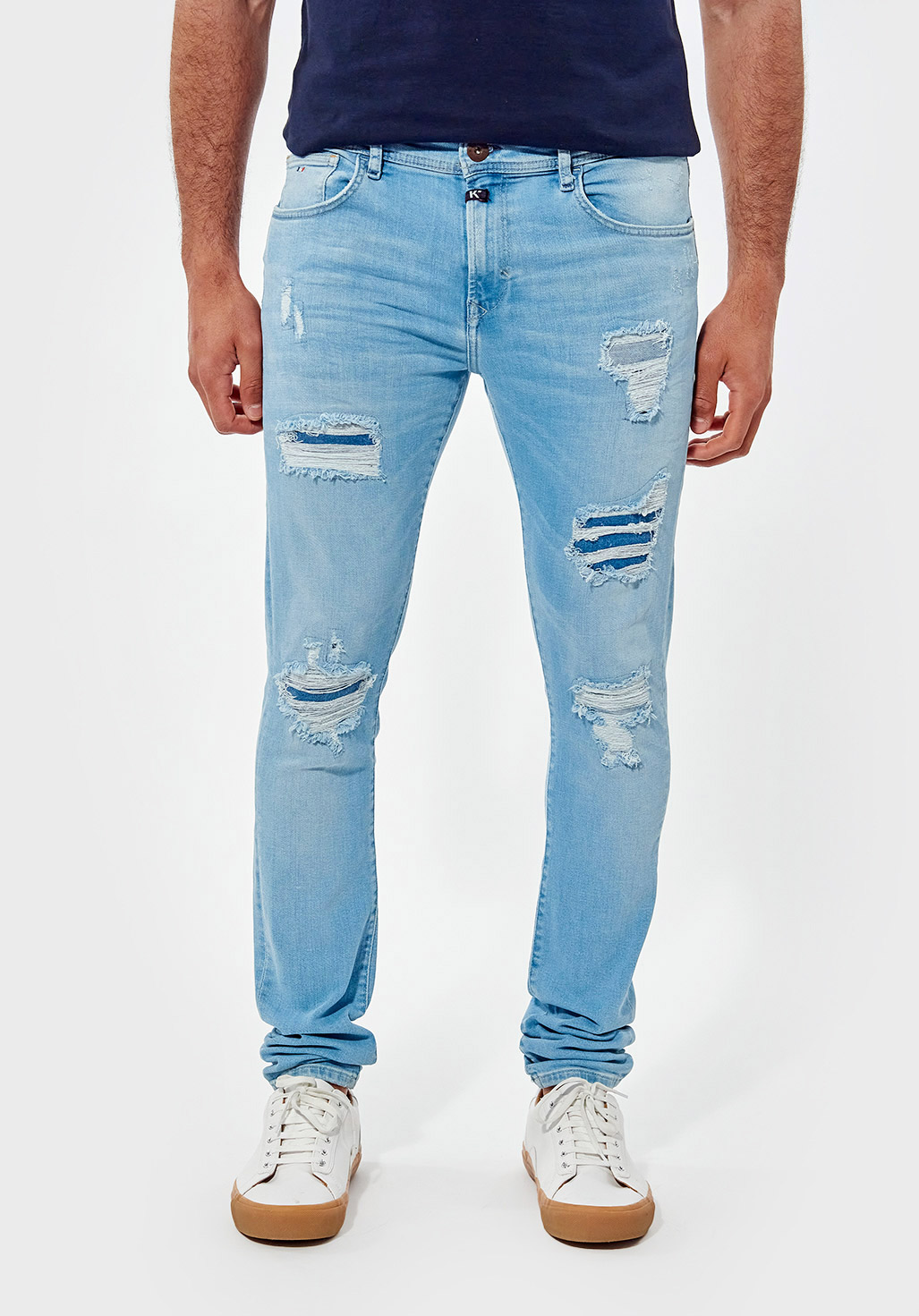 Jean bleu homme discount dechire