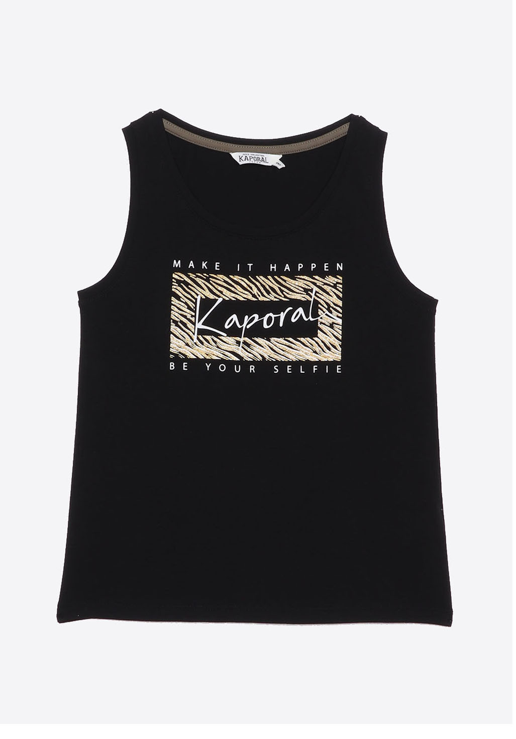 Girls black printed vest Evu Kaporal