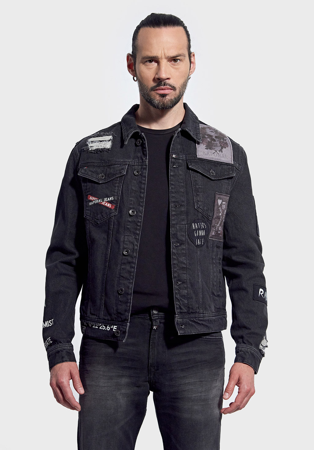 Buy online Black Ripped Denim Jacket from Jackets for Men by Cinocci for  ₹1350 at 55% off | 2024 Limeroad.com
