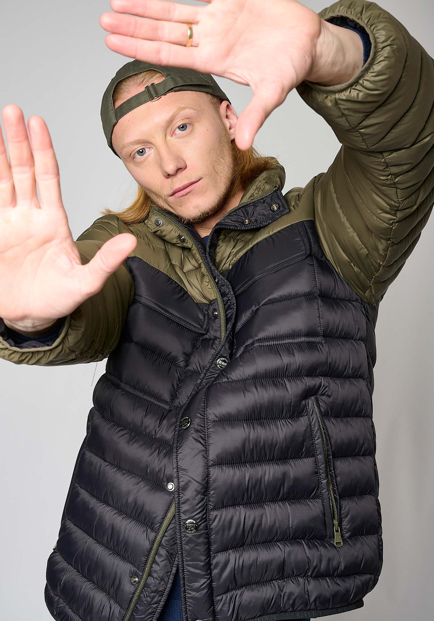 Mens bubble jacket with fur hood discount