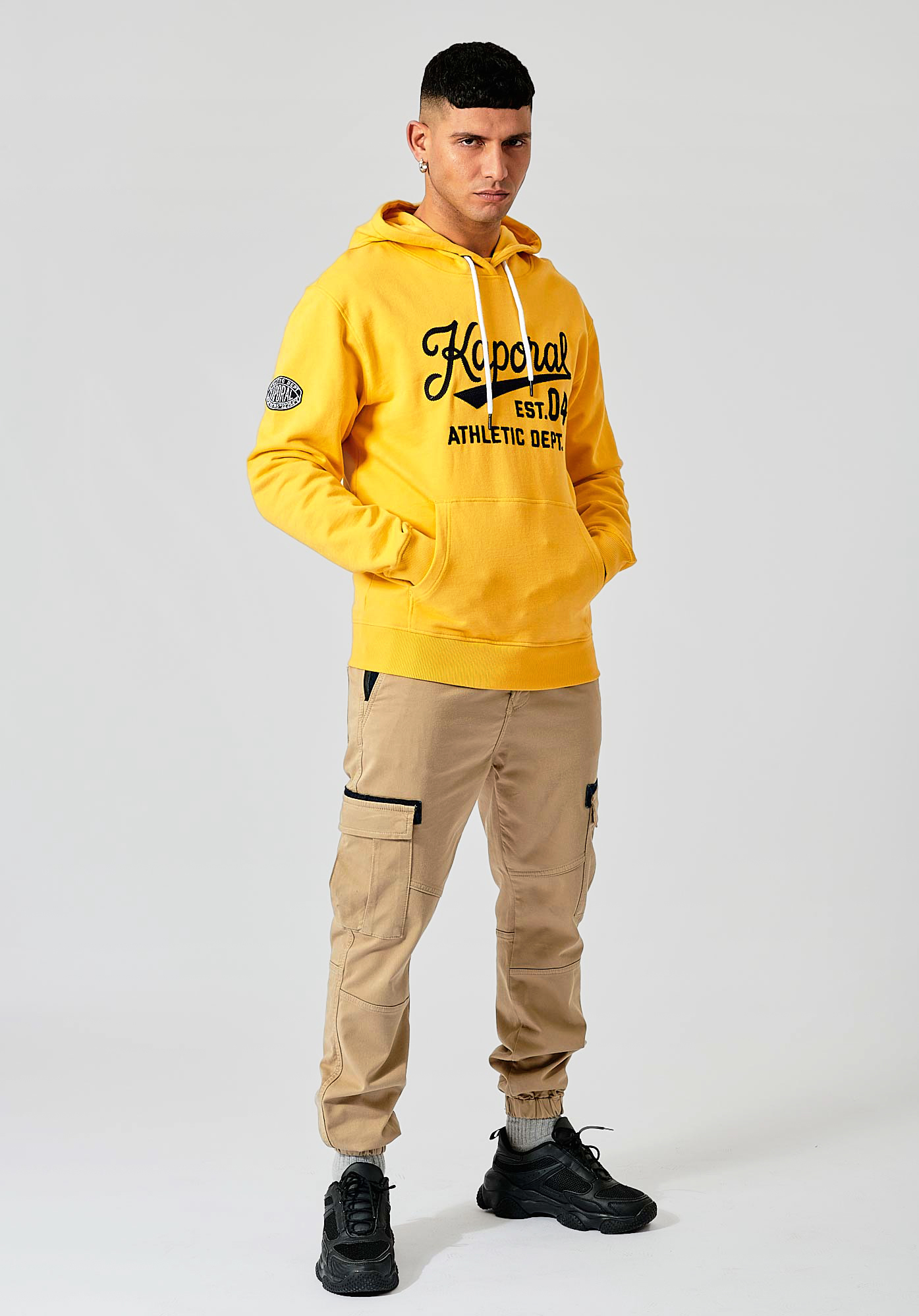 Men s yellow 100 cotton sweatshirt Boris Kaporal