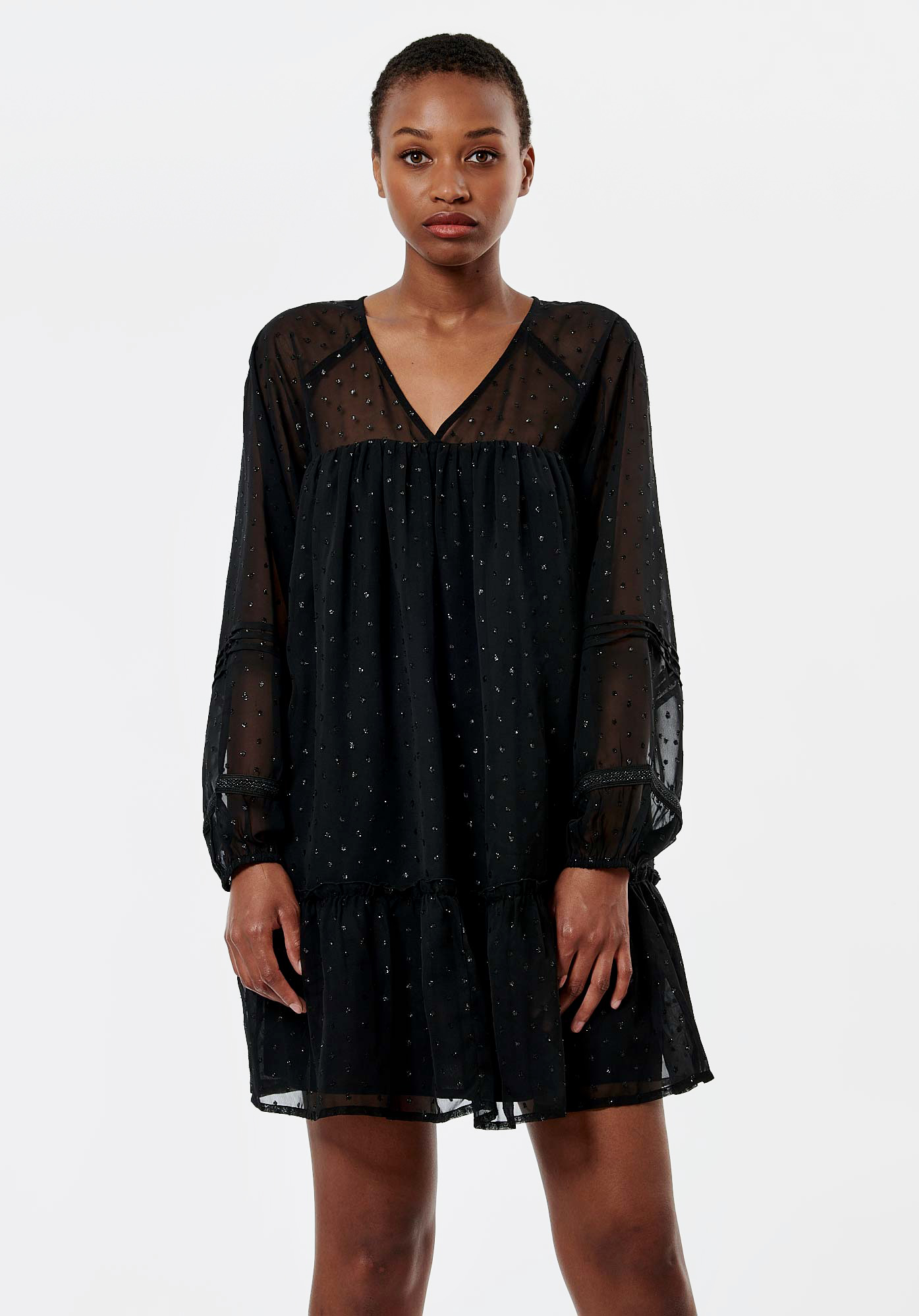 Womens black best sale babydoll dress