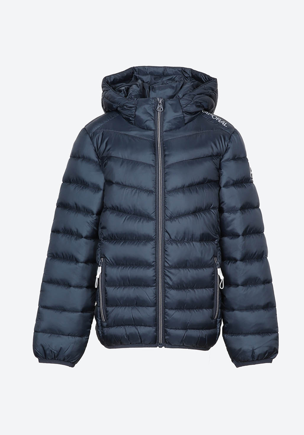 Boys navy puffer jacket top
