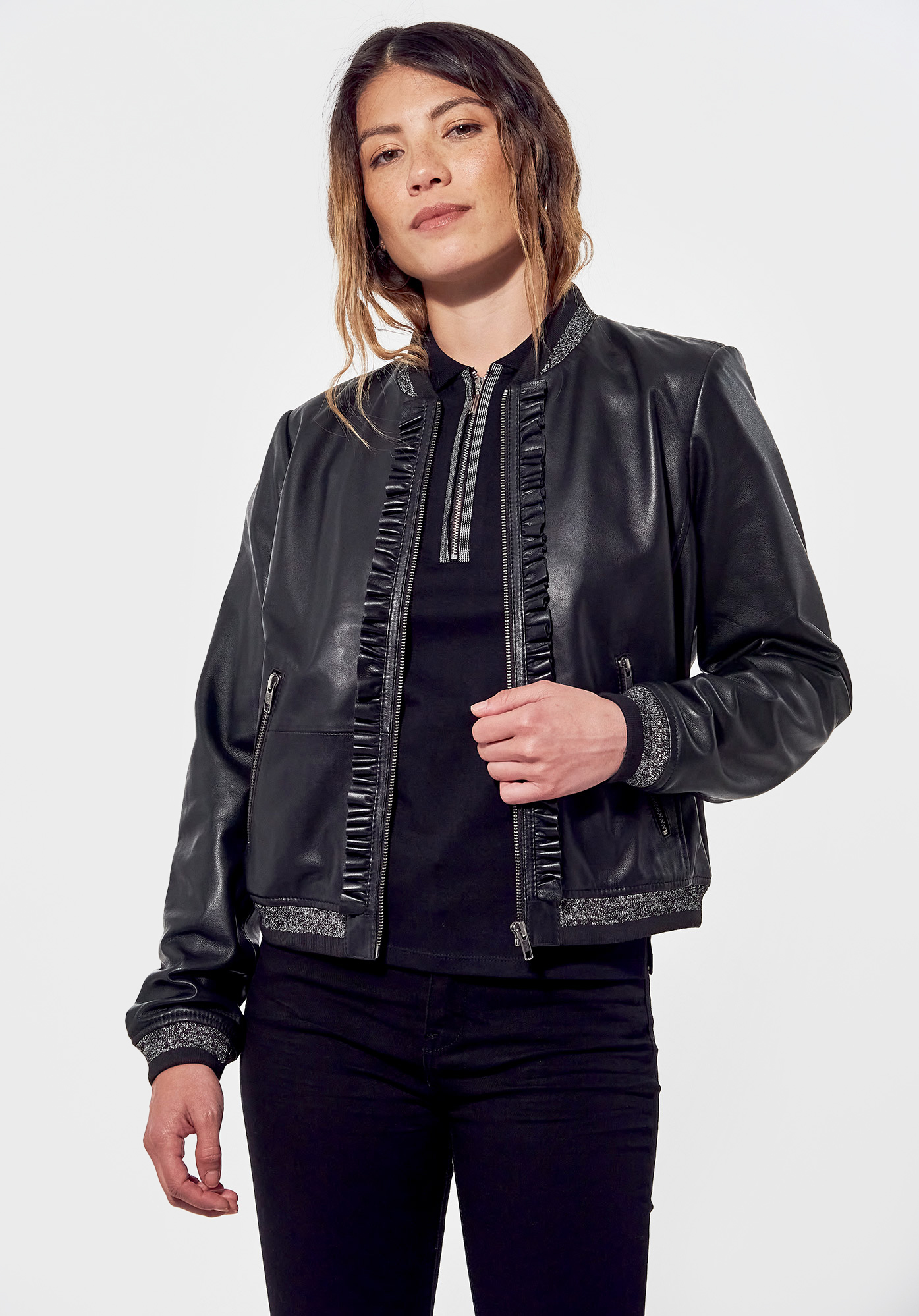 Fancy leather jacket shop
