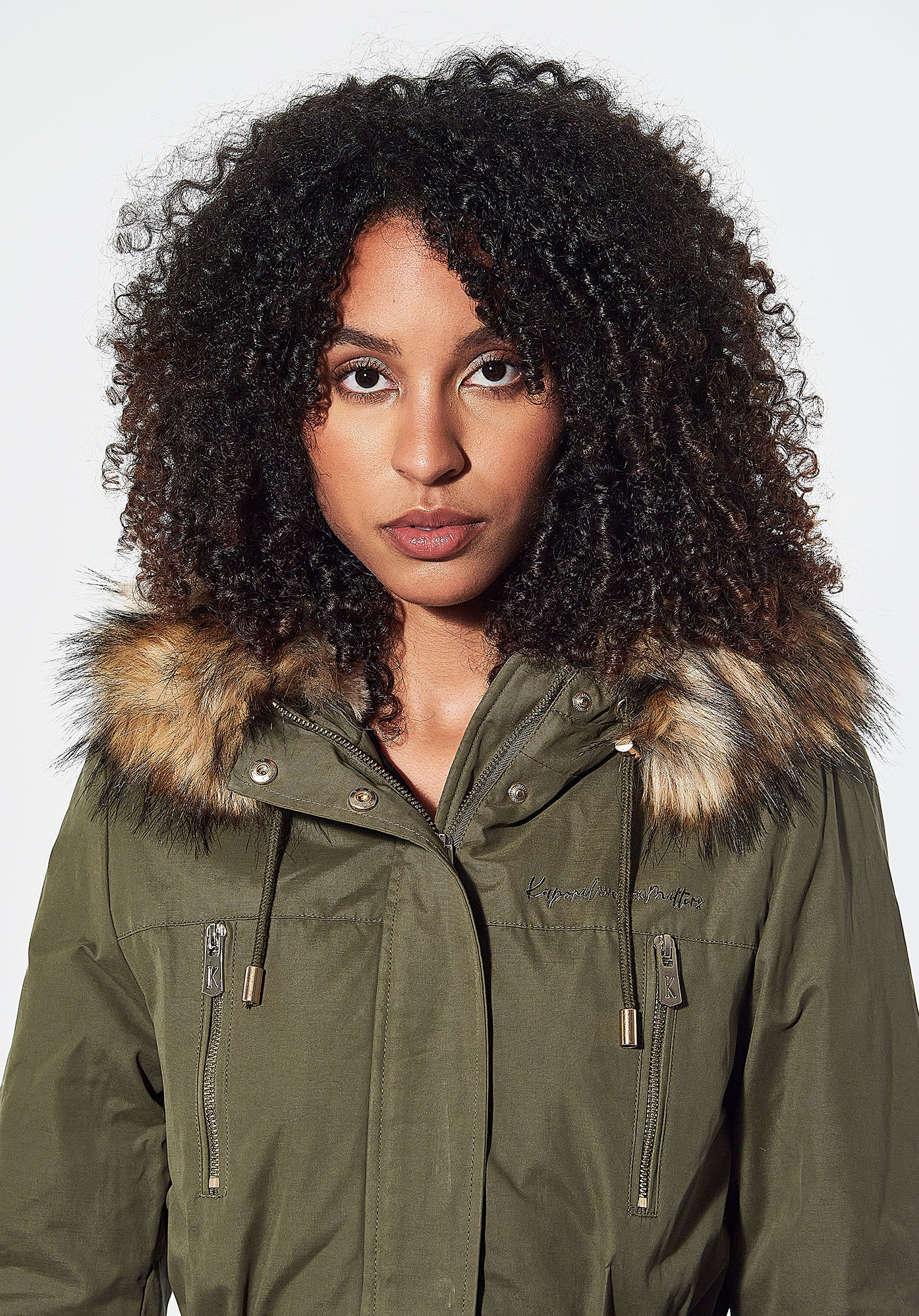 Women s khaki parka Fleur Kaporal