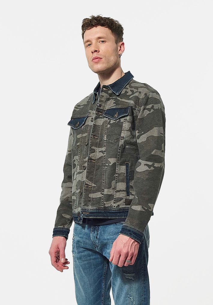 Men's camouflage denim jacket Jayce - Kaporal