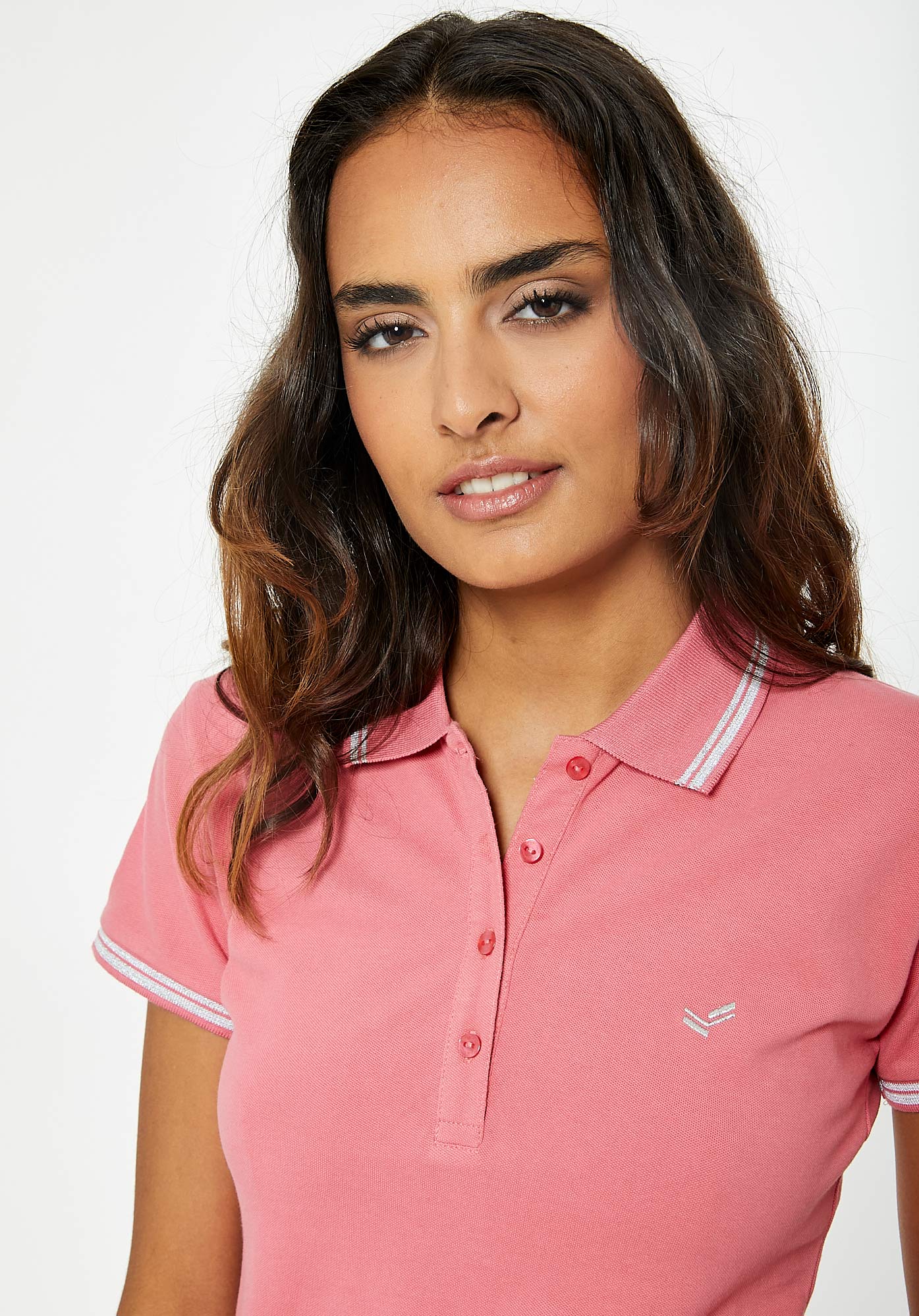 Women s pink polo shirt Jule Kaporal