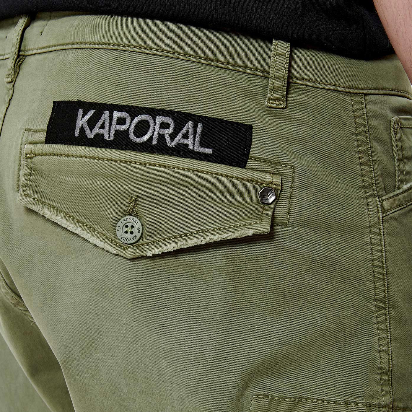 Men s khaki relaxed fit jeans Kalis Kaporal