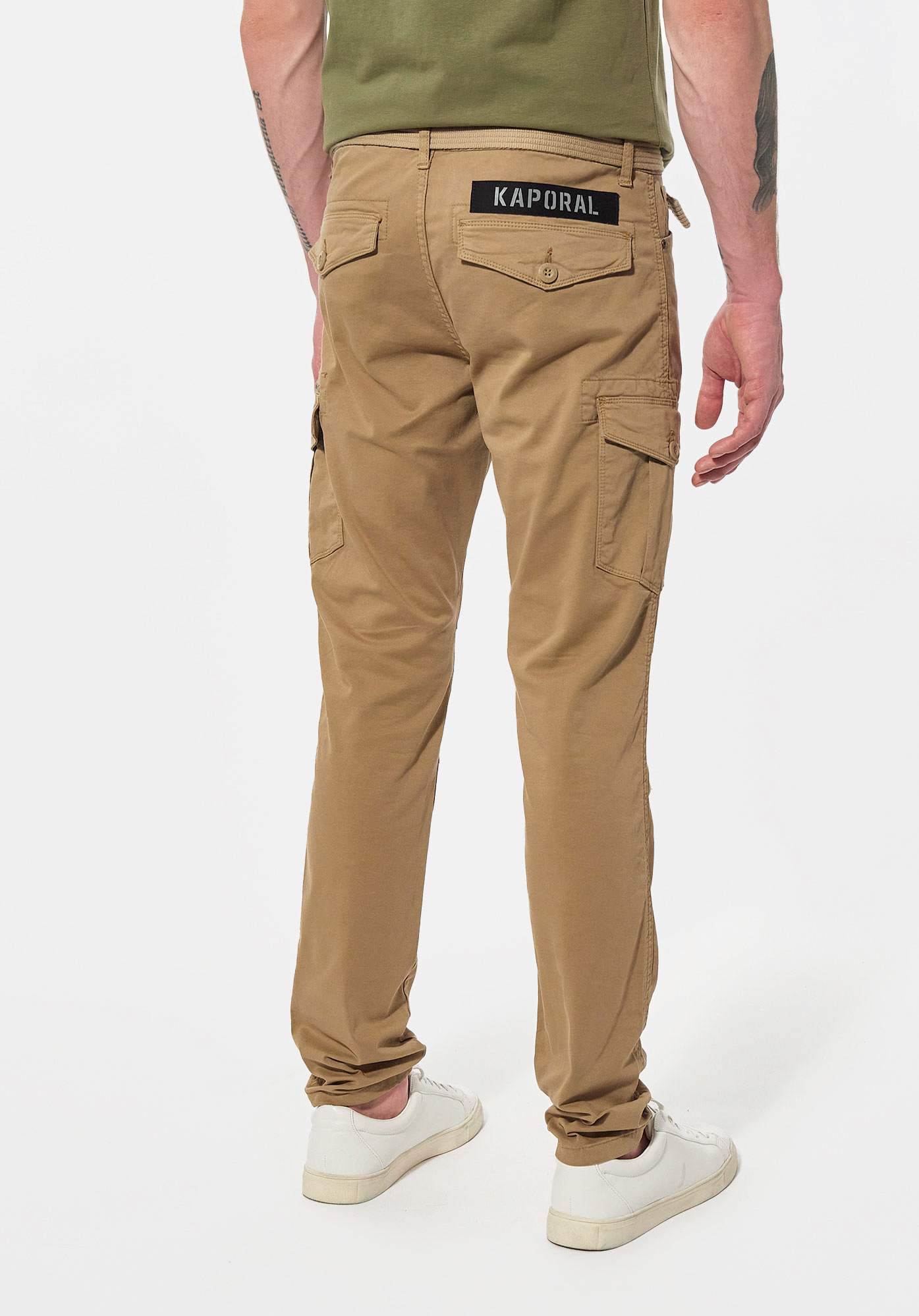 Men s beige slim fit trousers Kali Kaporal