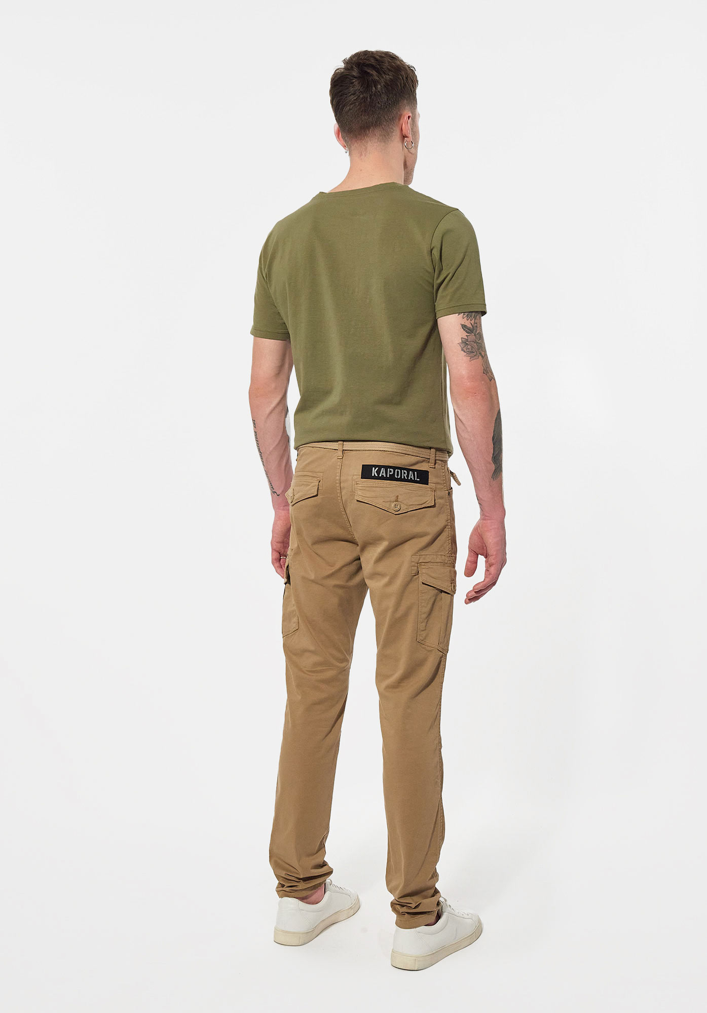 Men s beige slim fit trousers Kali Kaporal