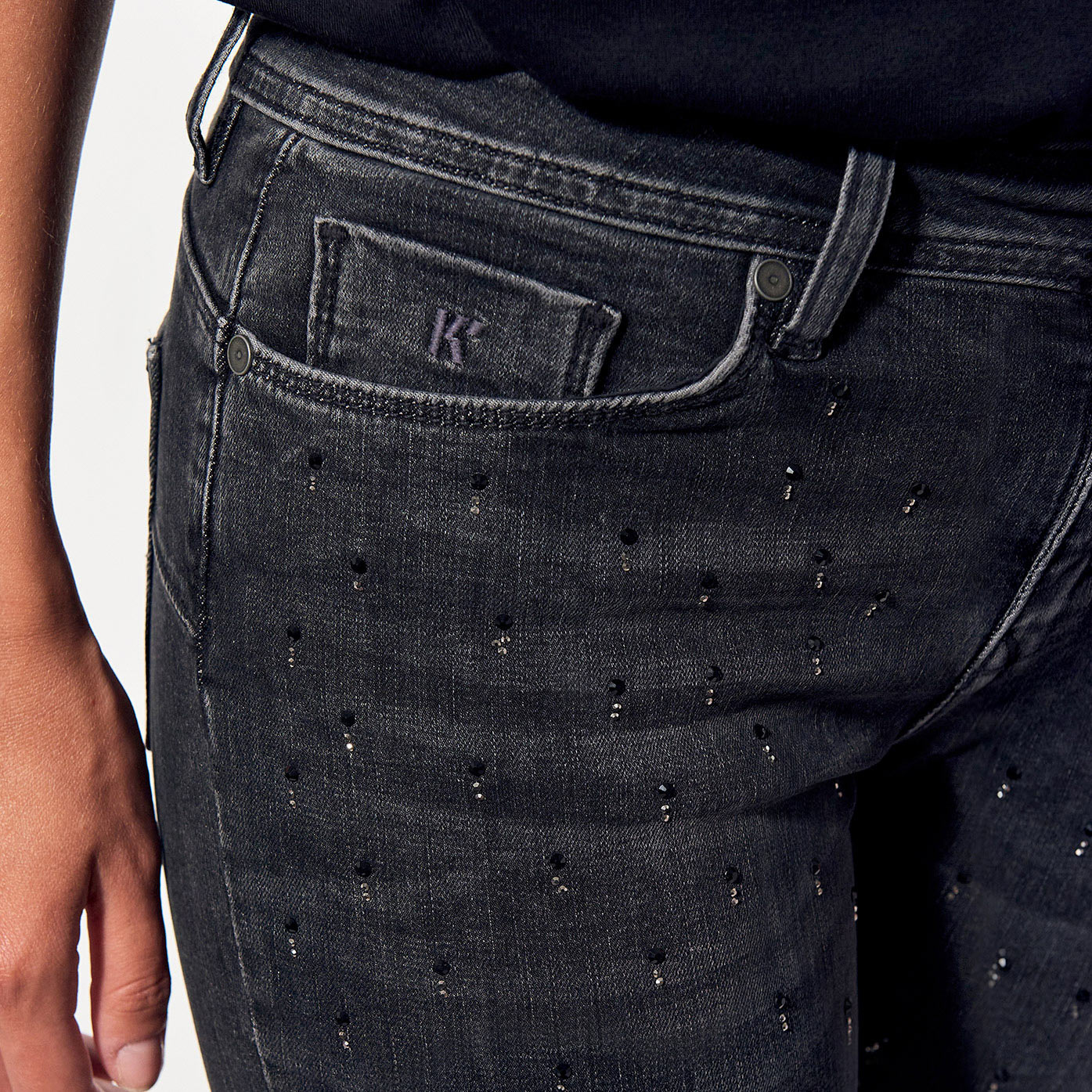Women s black slim fit jeans Loka Kaporal