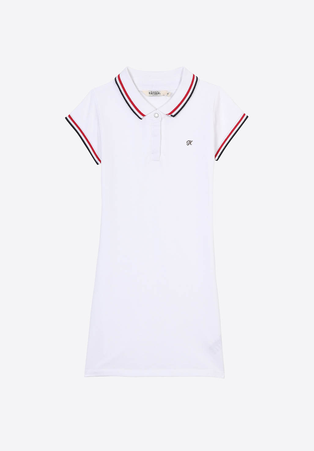 Girls white 100 cotton polo dress Lucy Kaporal