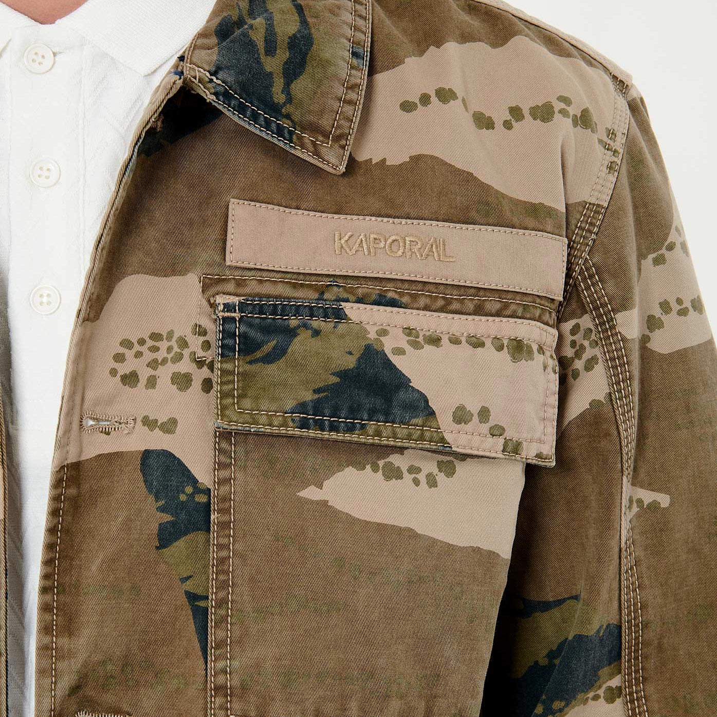 Khaki camo denim jacket store