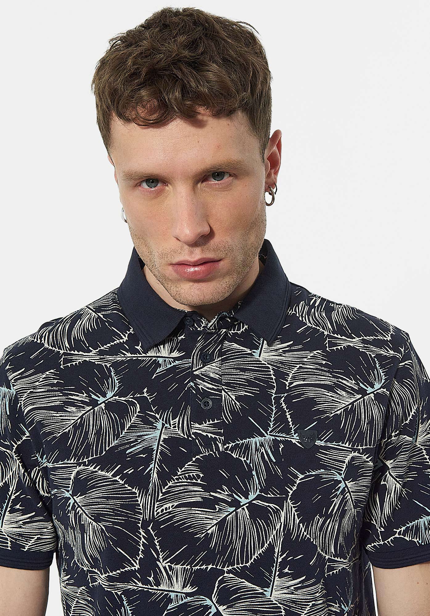 Floral polo shirt sales