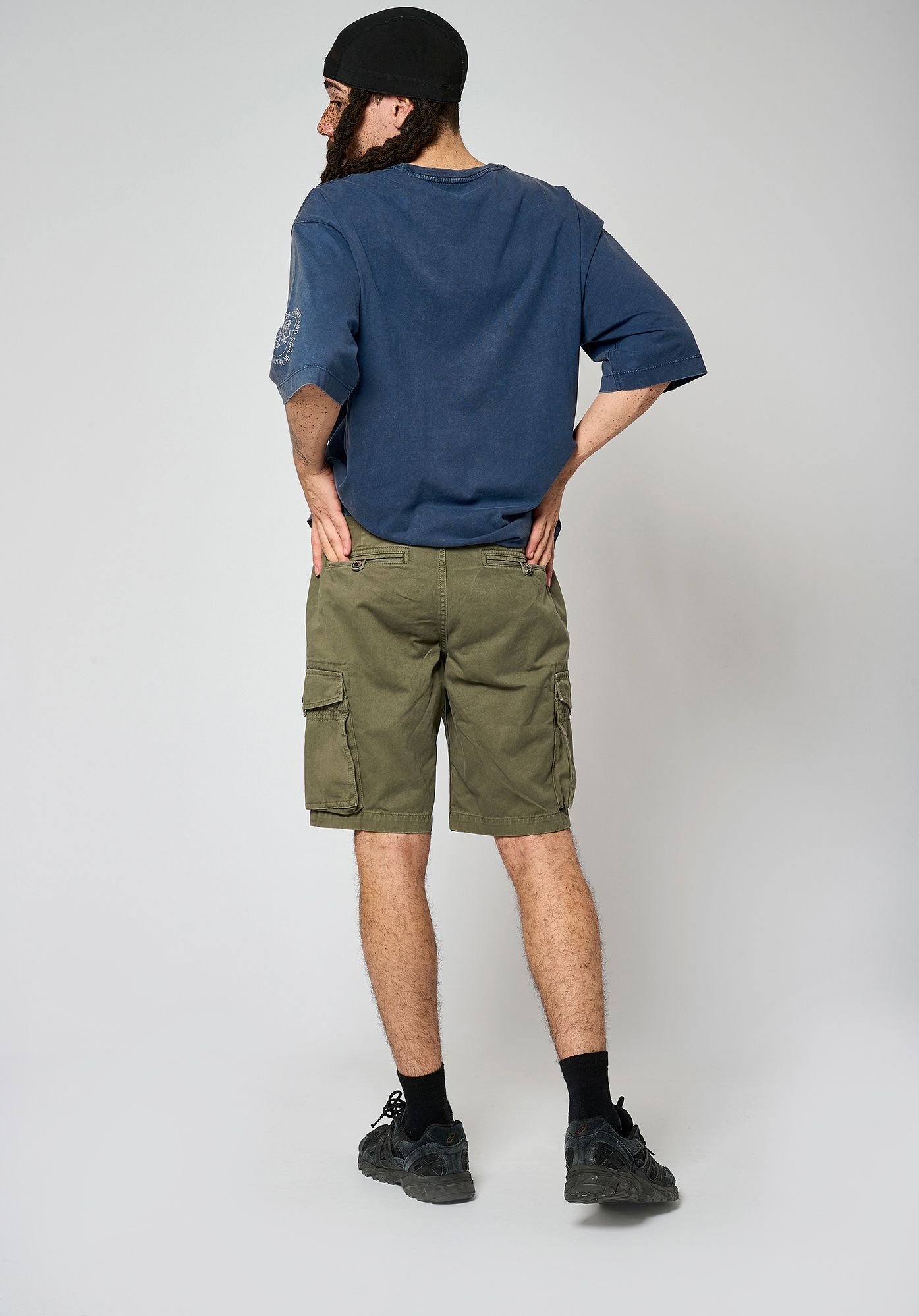 Men s khaki 100 cotton cargo shorts Marco Kaporal
