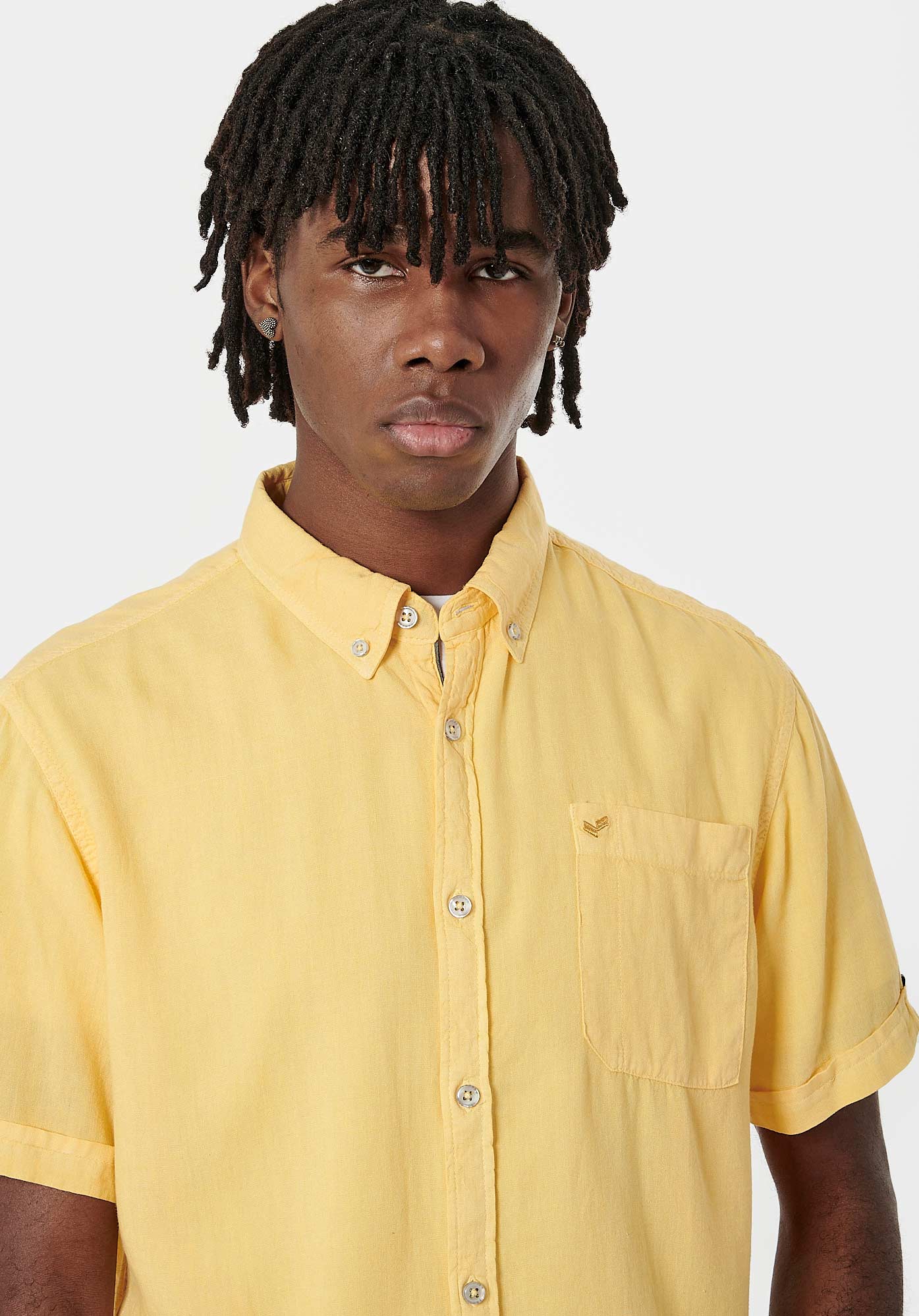 Yellow button down polo shirt cheap