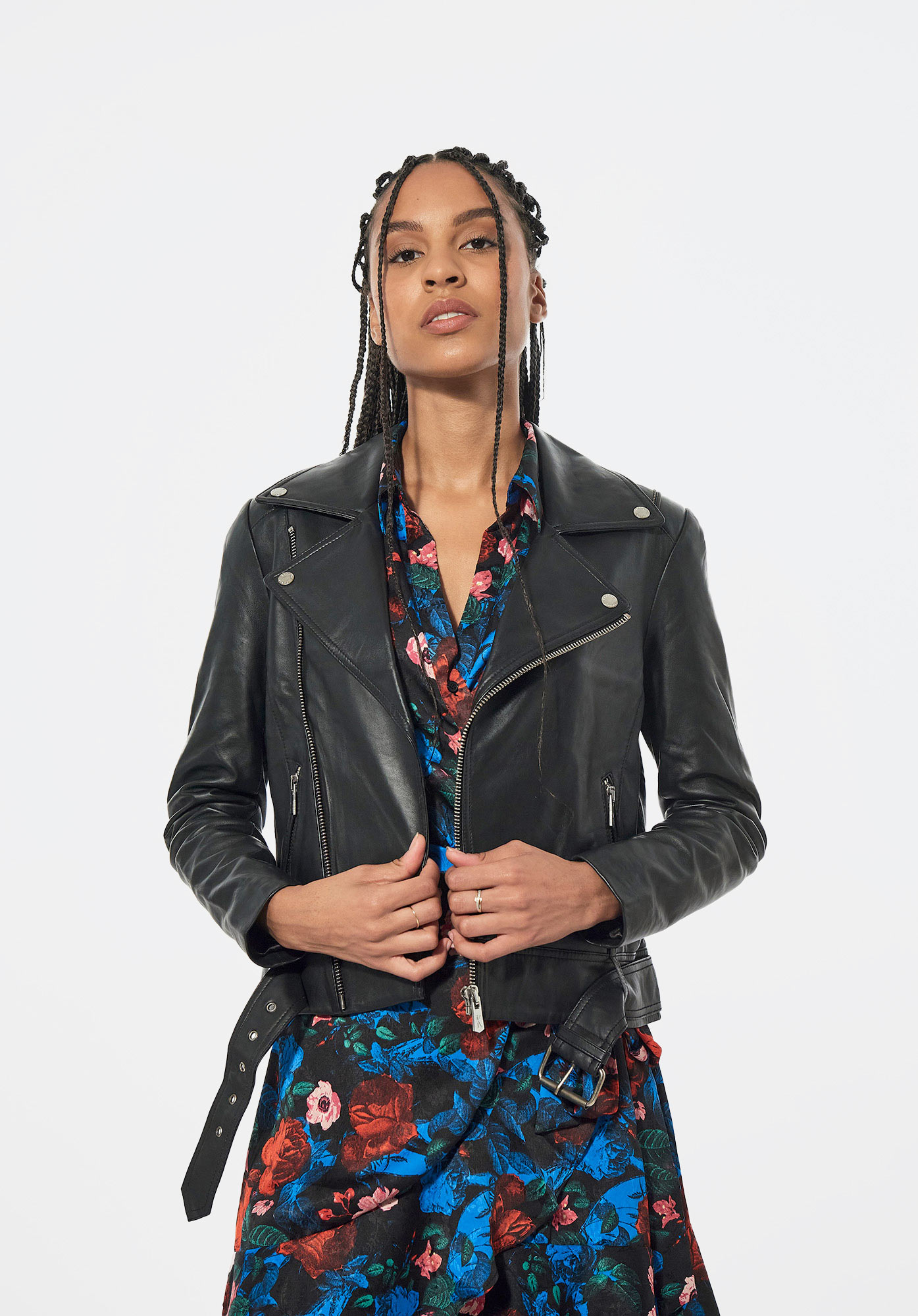 Men s black leather jacket Pimp Kaporal
