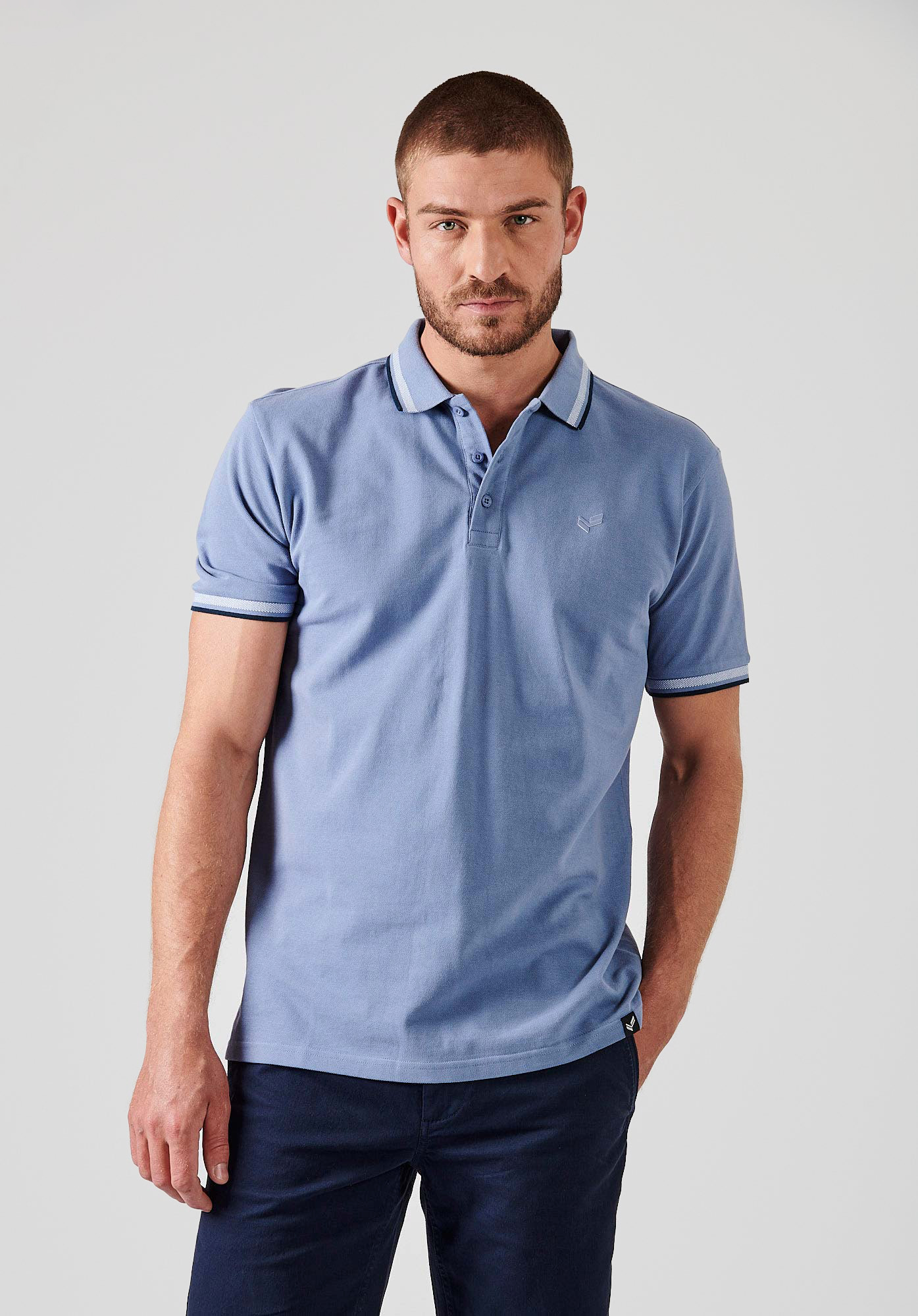 Blue polo with jeans online