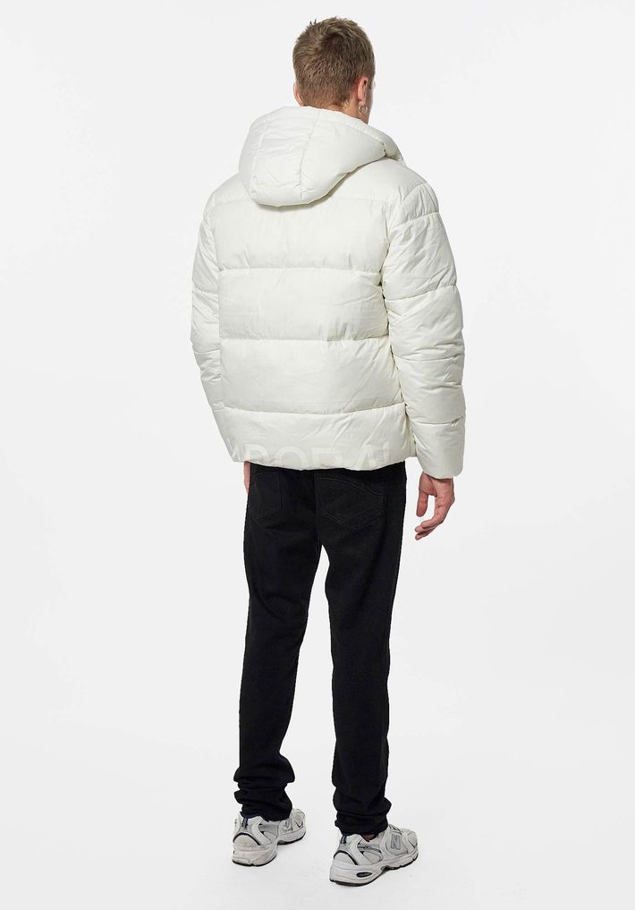 Hooded Puffer Jacket - White - Men