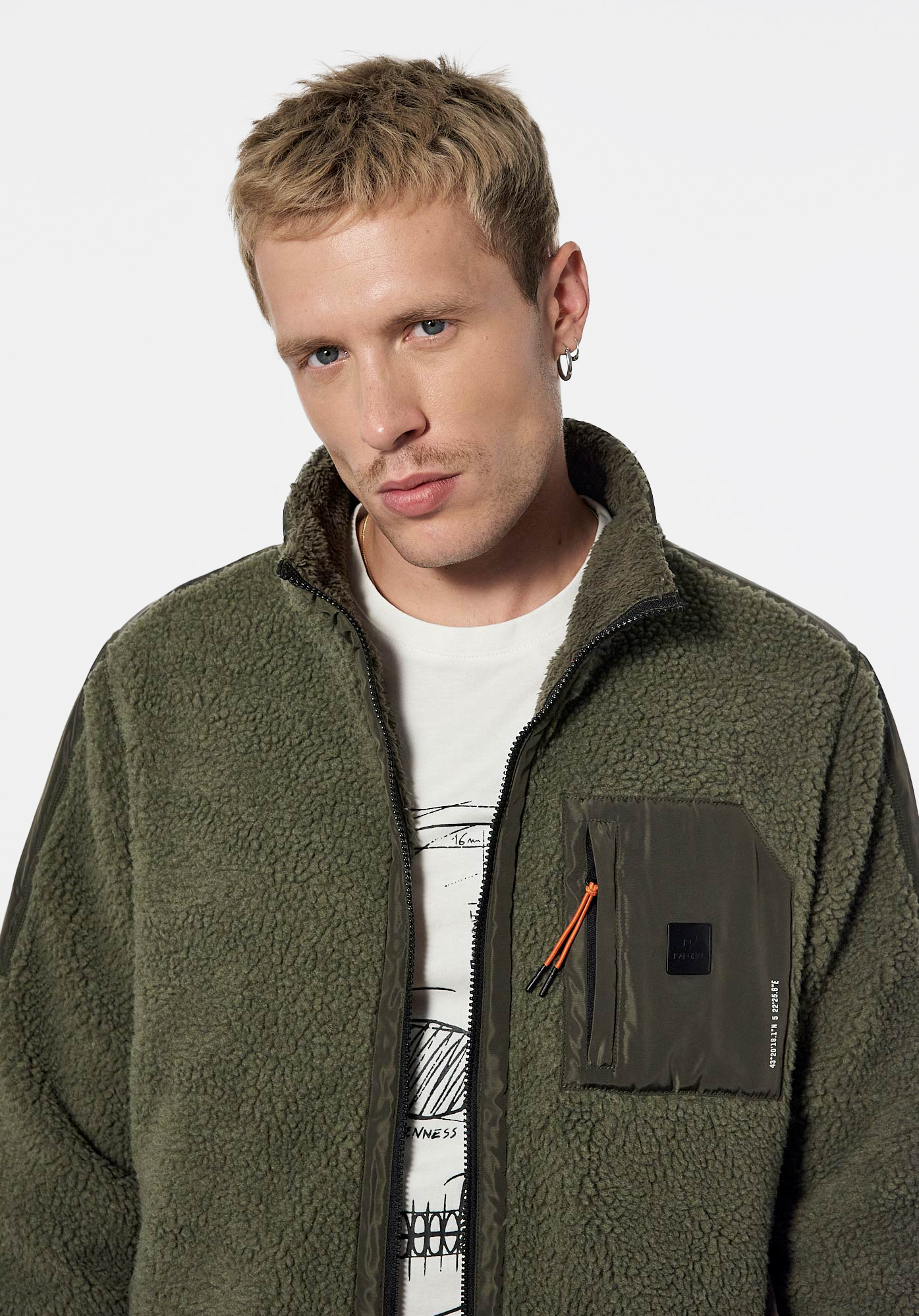 Mens khaki sherpa jacket online