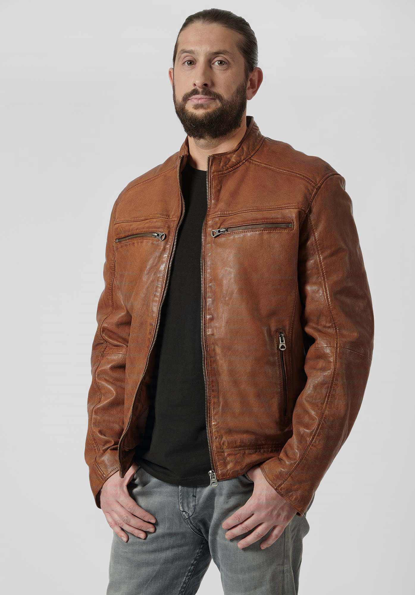 Men s leather jackets and faux leather jackets Kaporal