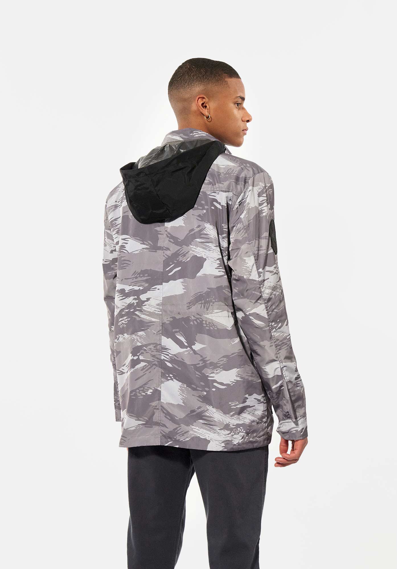 Grey camo coat store