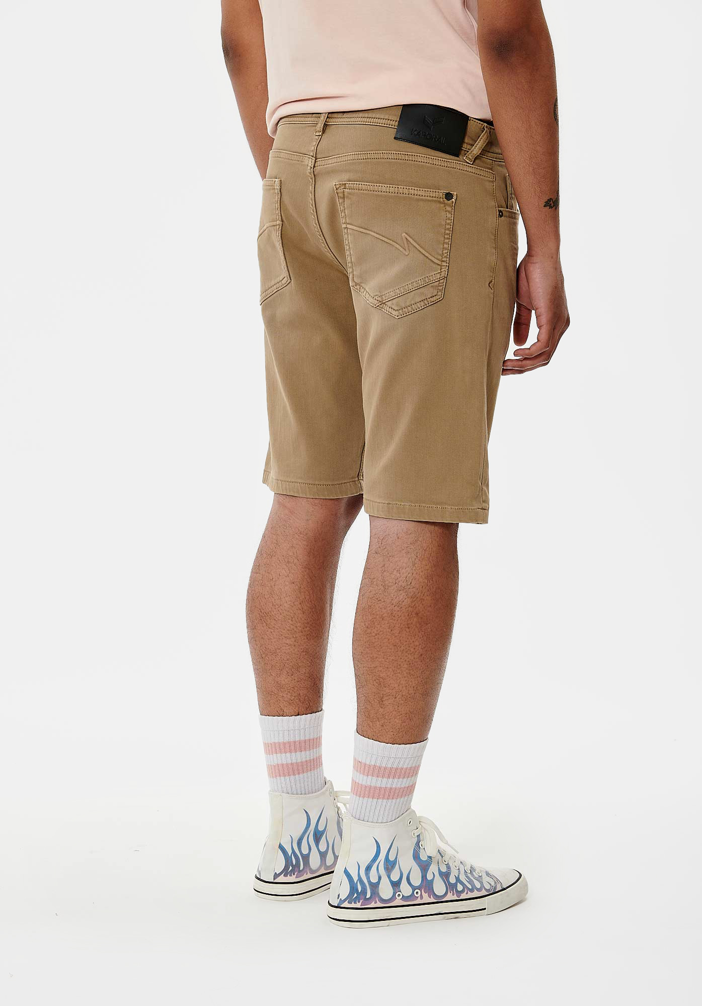 Khaki denim sales shorts mens