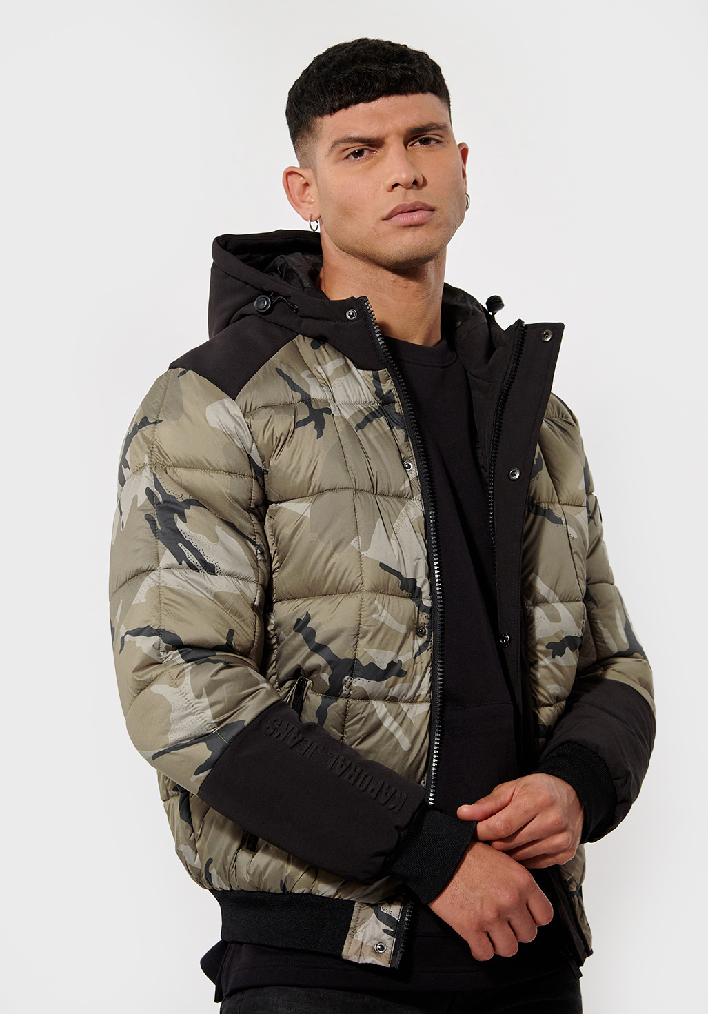 Doudoune r gular Homme camouflage capuche Bik Kaporal