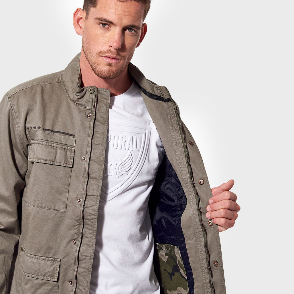 Veste militaire kaporal discount homme