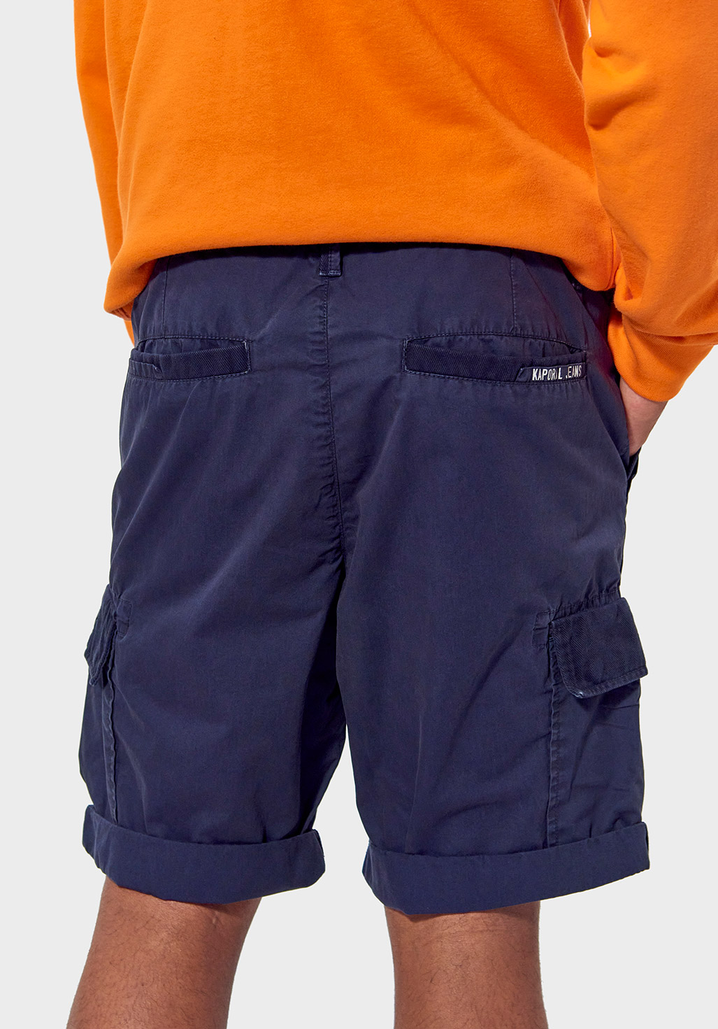 men's navy blue cargo shorts