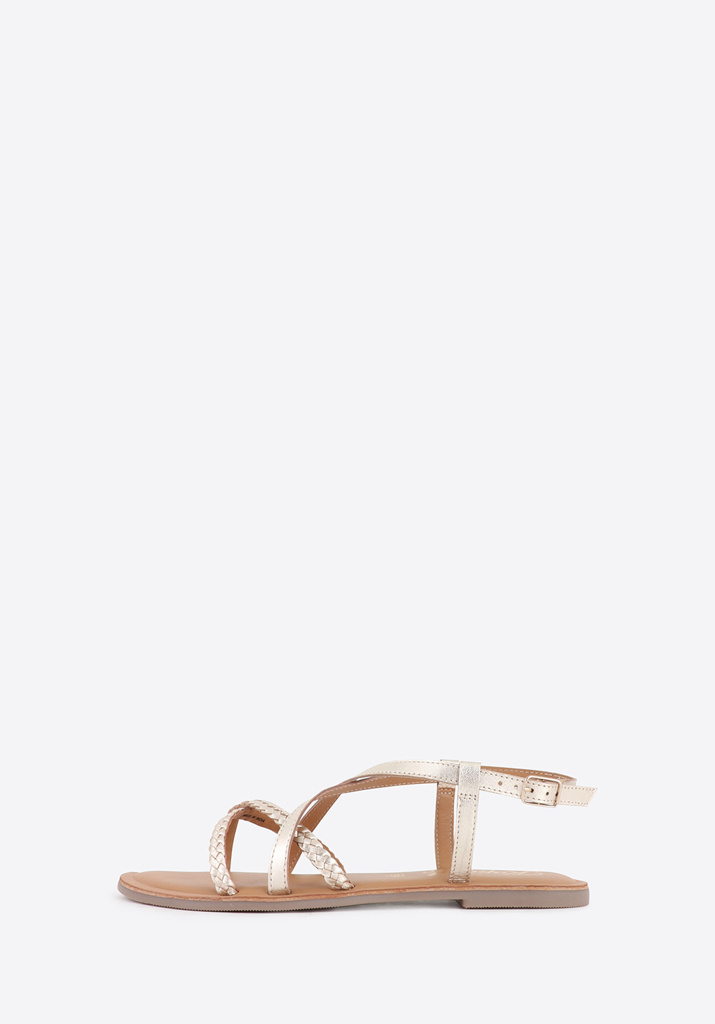 Sandales en cuir dore femme Carol Kaporal