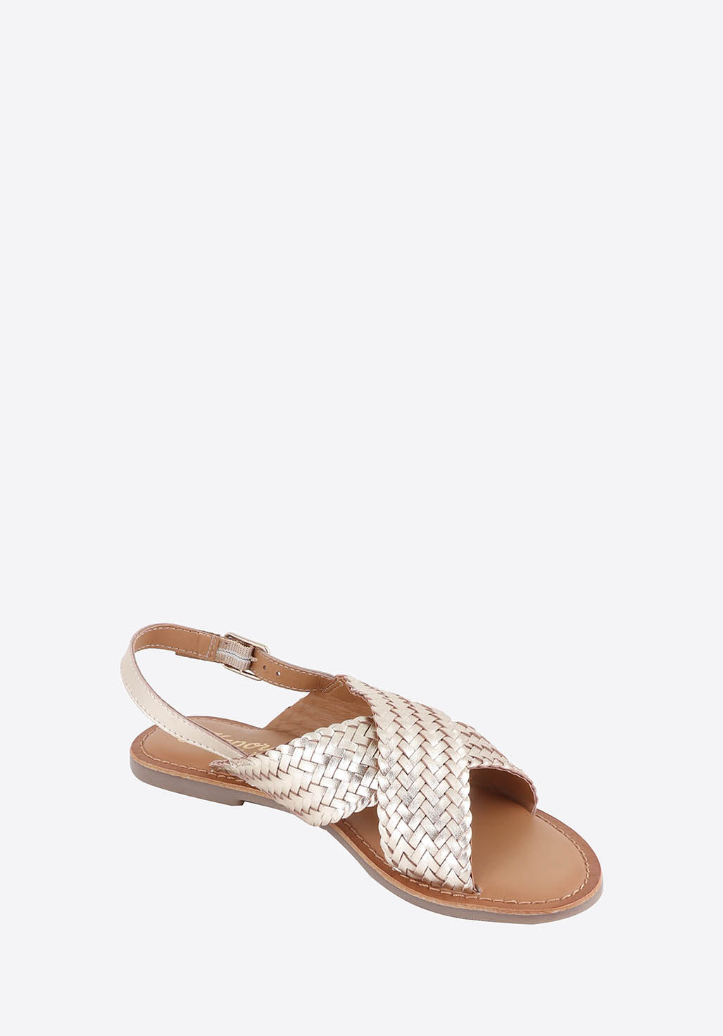 Sandales en cuir dor femme Clair Kaporal