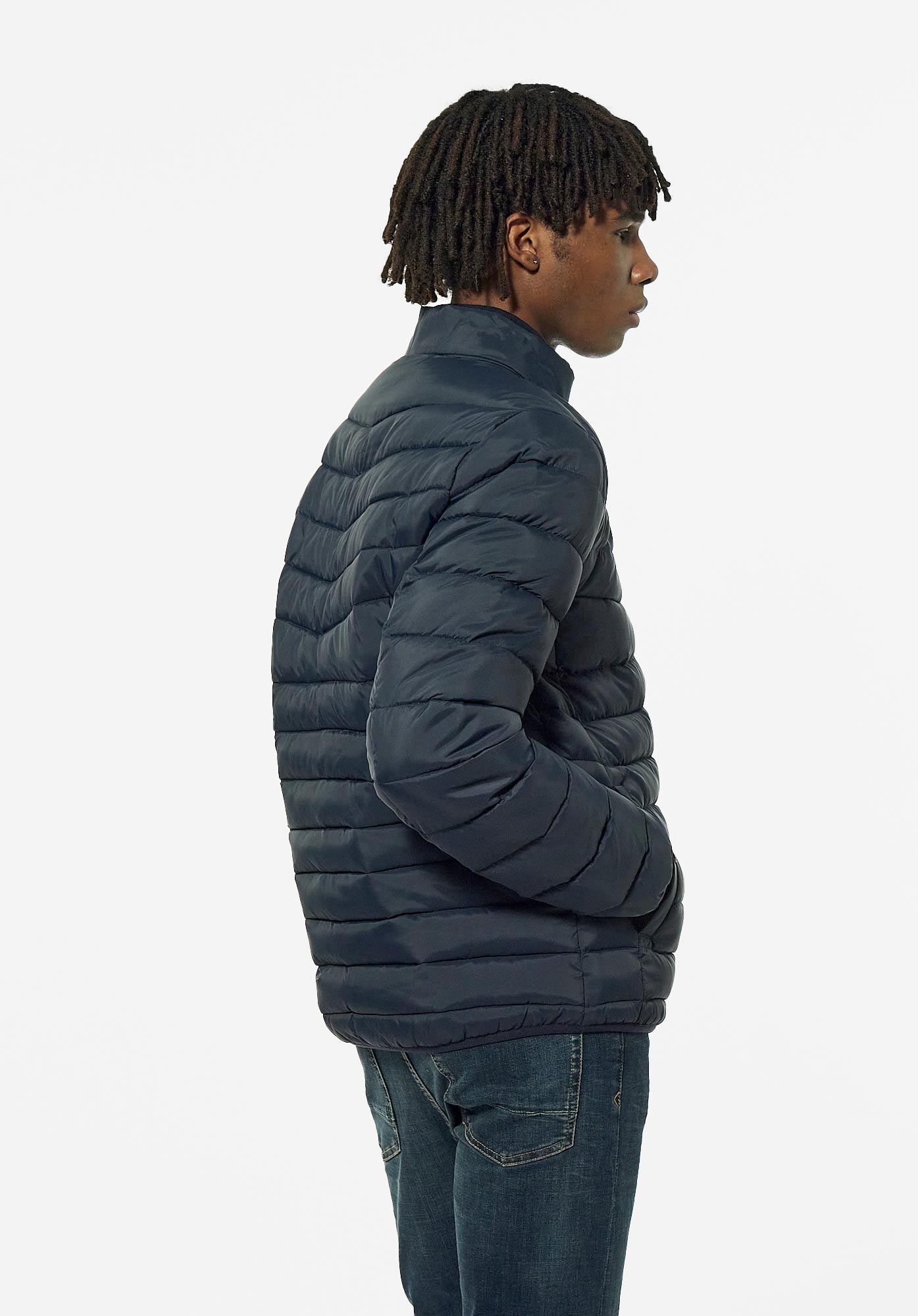 Doudoune bleue Homme en 100 polyester recycle Allo Kaporal