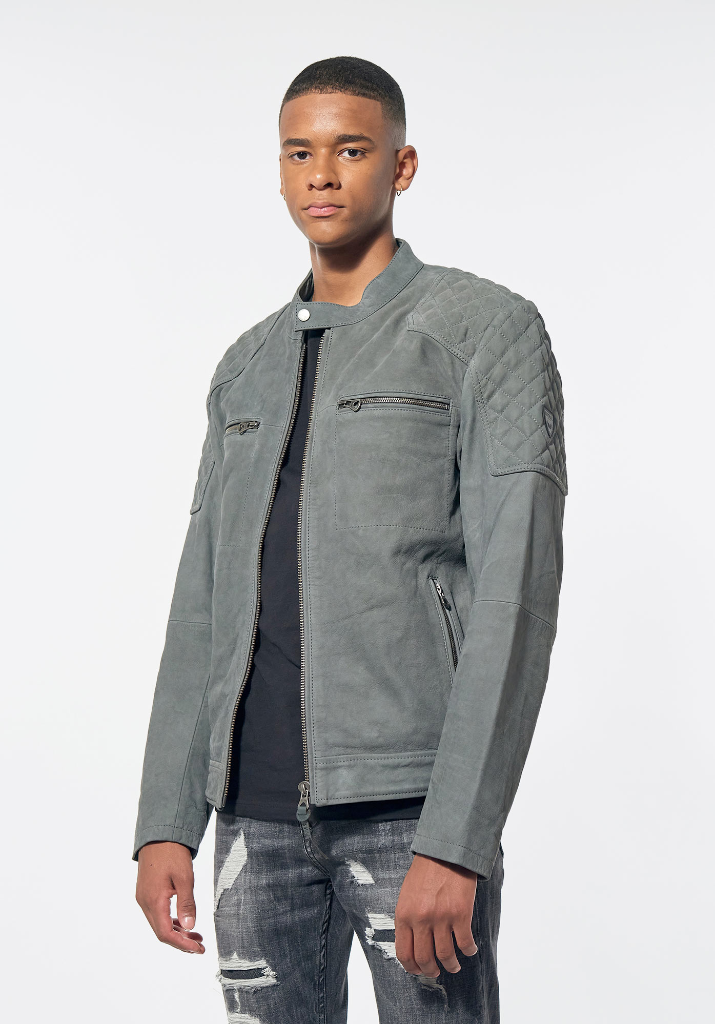 Blouson en sale cuir kaporal homme