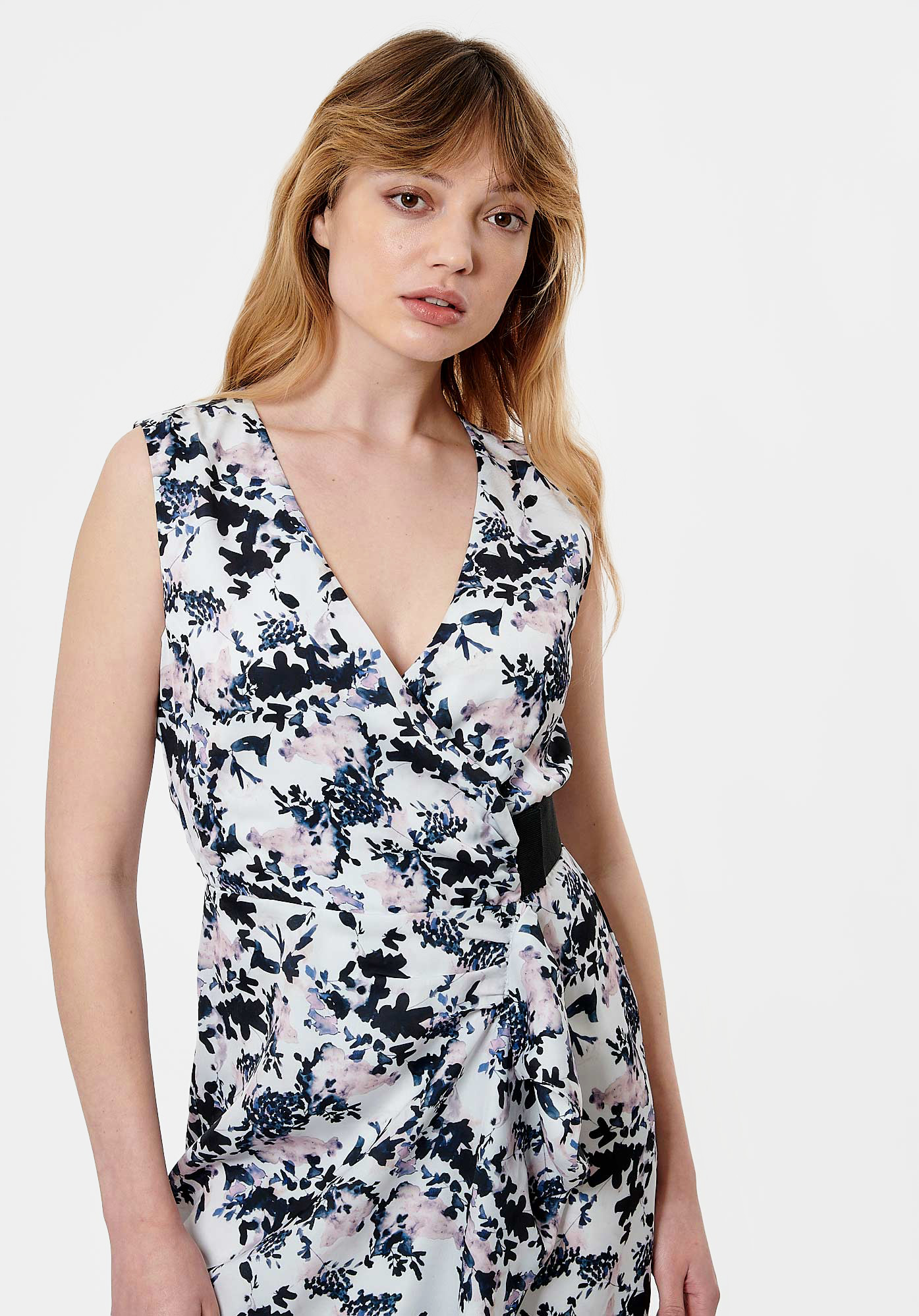 Robe portefeuille fleurie Femme Azia Kaporal