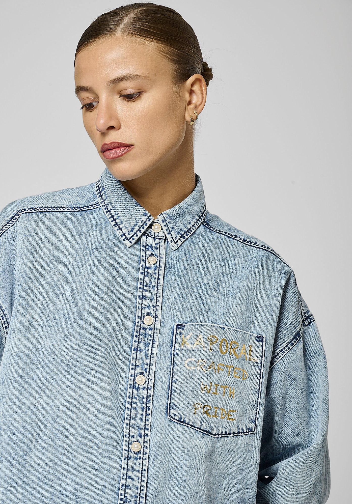 Chemise jean kaporal femme outlet