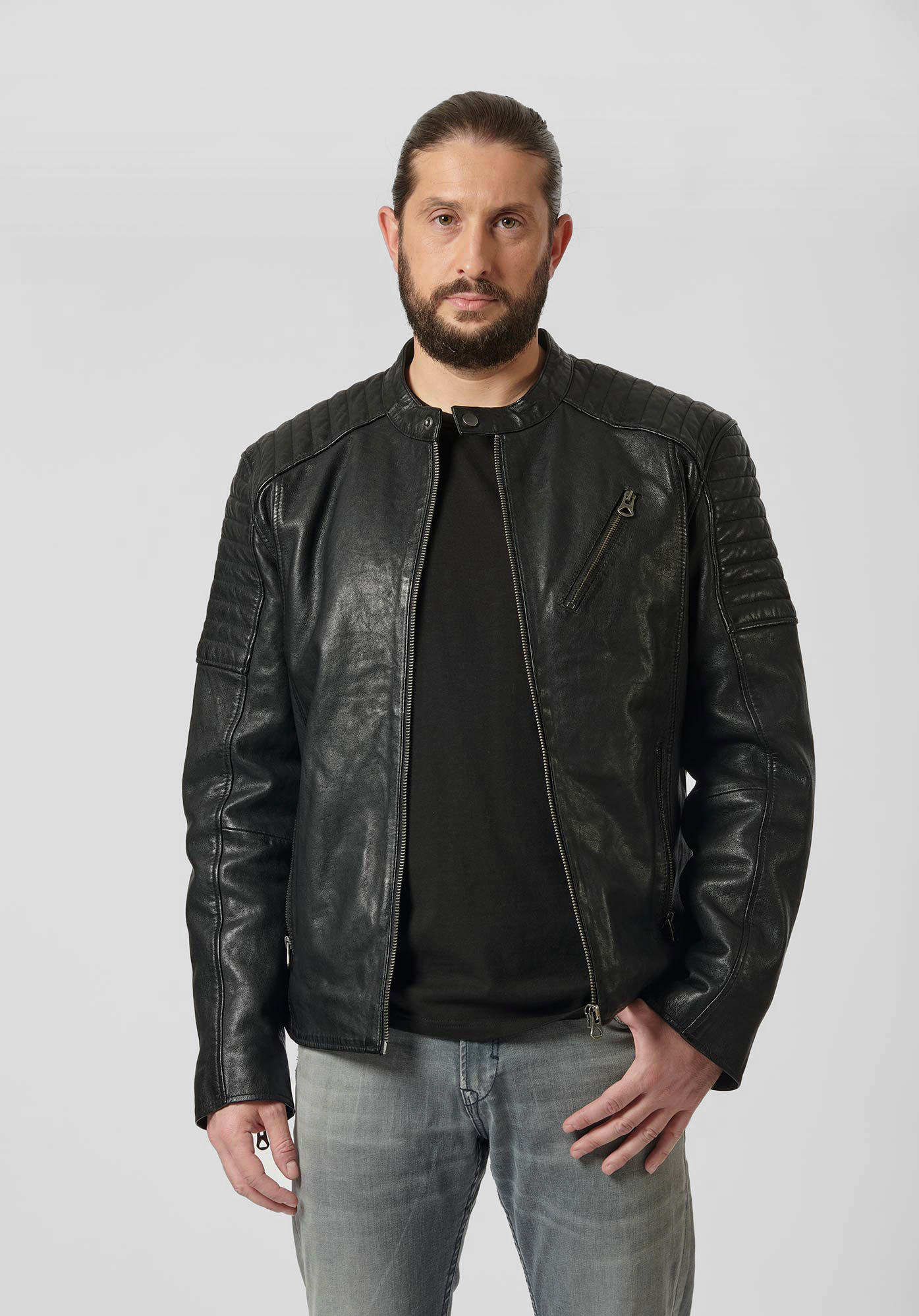 Cuir veste sale