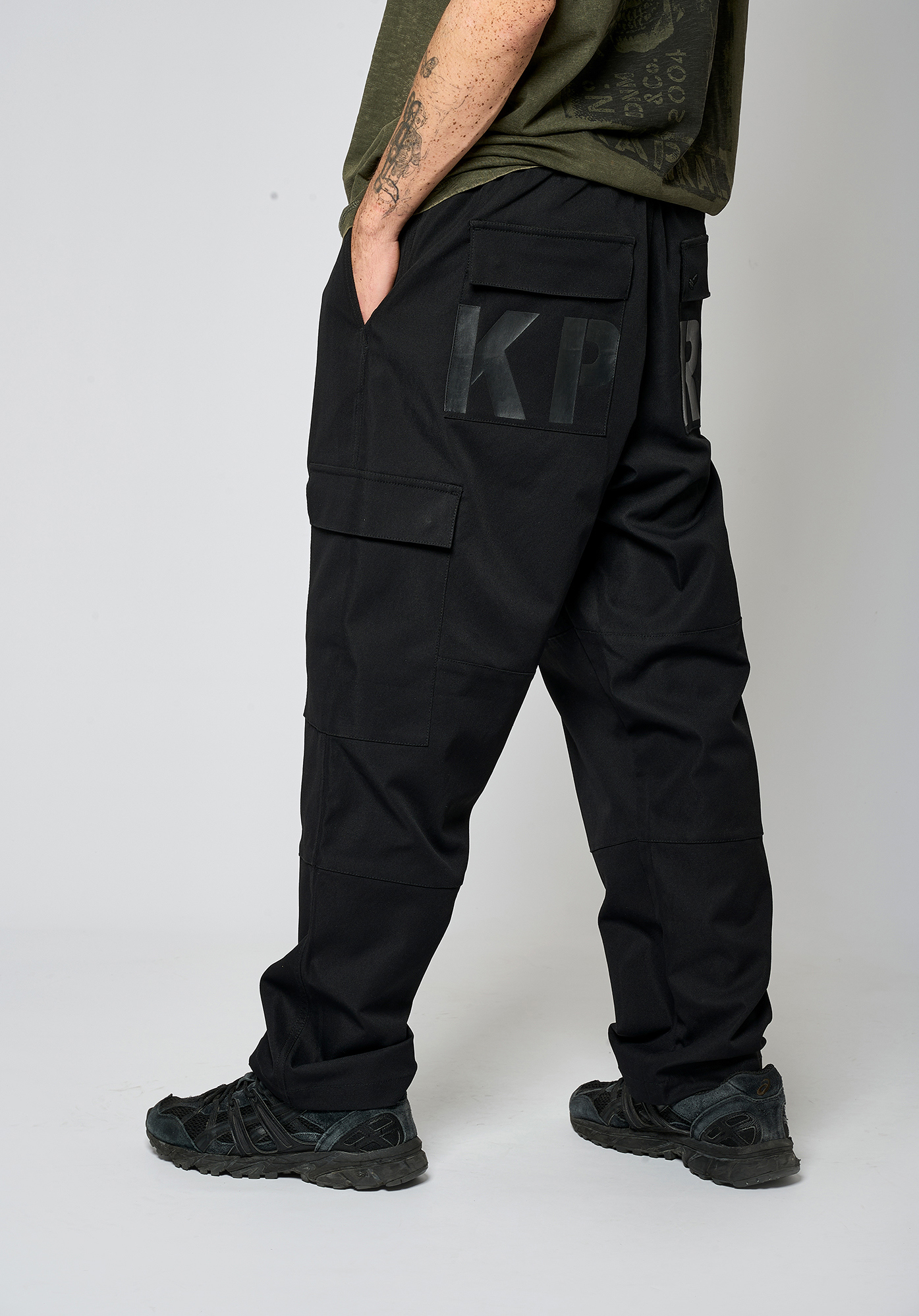 Pantalon cargo noir Homme Biagi Kaporal