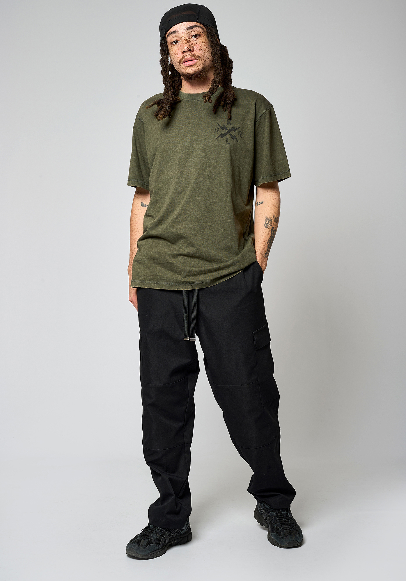 Pantalon cargo noir Homme Biagi Kaporal
