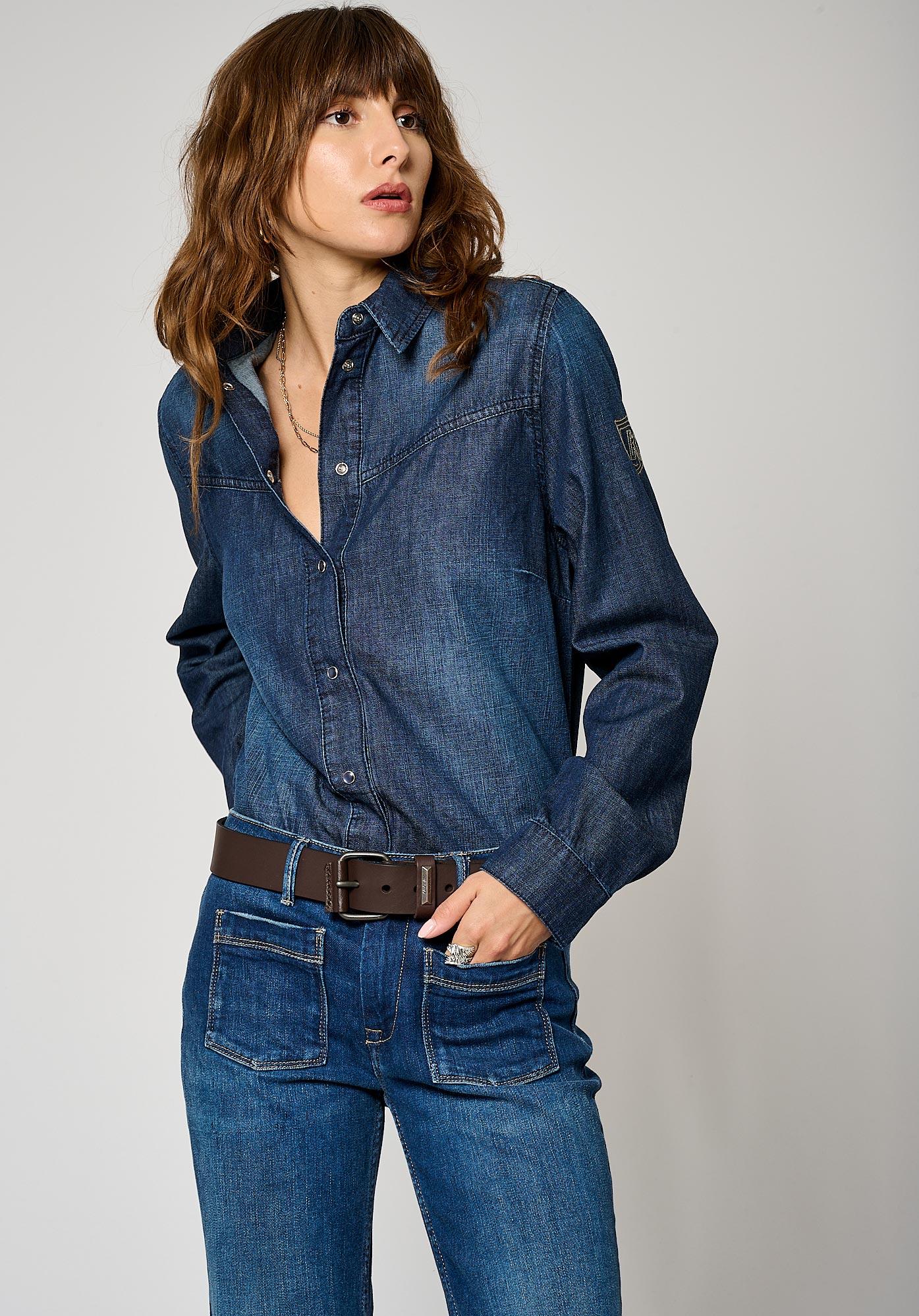 Chemise jean kaporal femme outlet