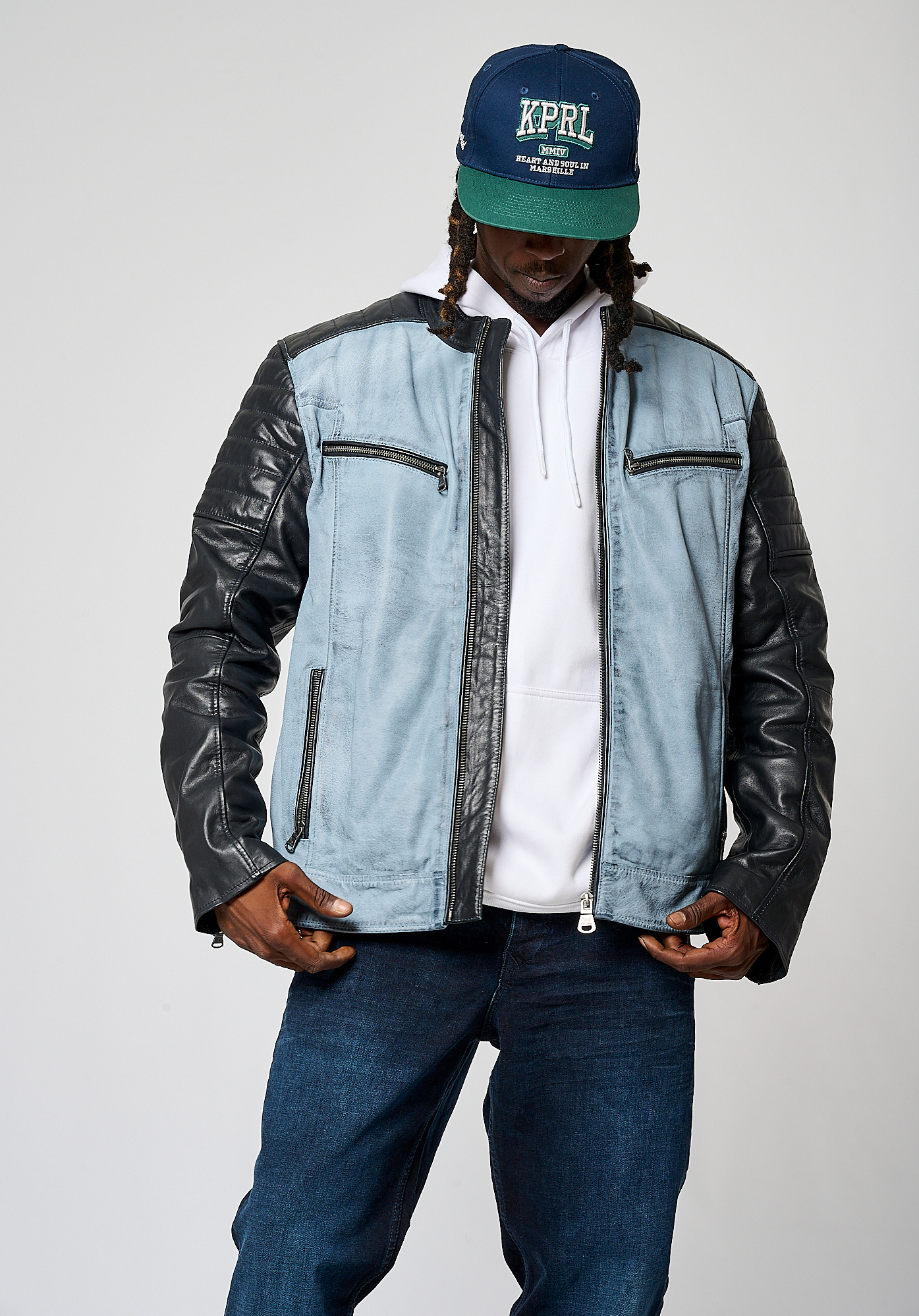 Veste en cuir homme kaporal 2025