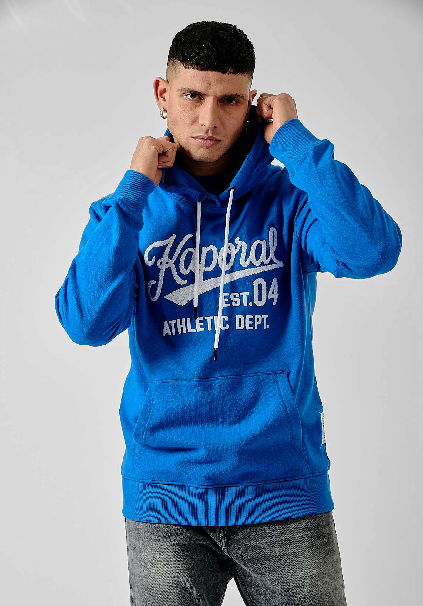 Sweat bleu Homme 100 coton Boris Kaporal