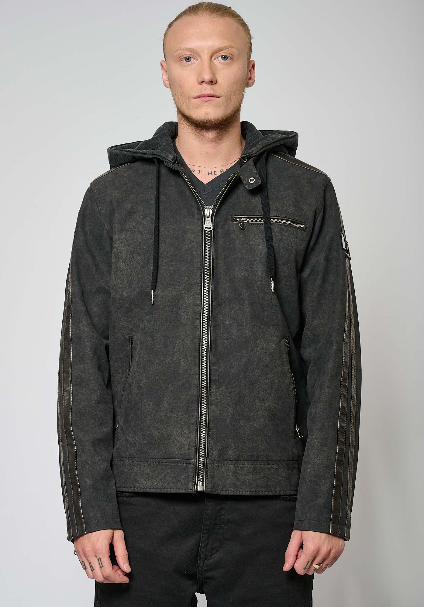 Blouson noir Homme Brand Kaporal