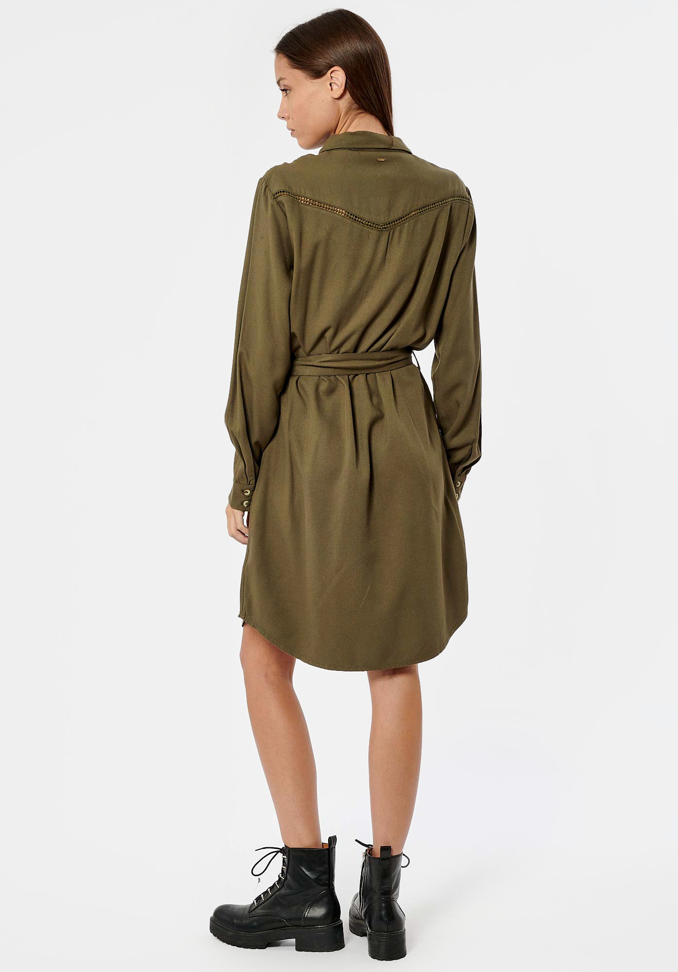 Robe chemise kaki Femme Bree Kaporal