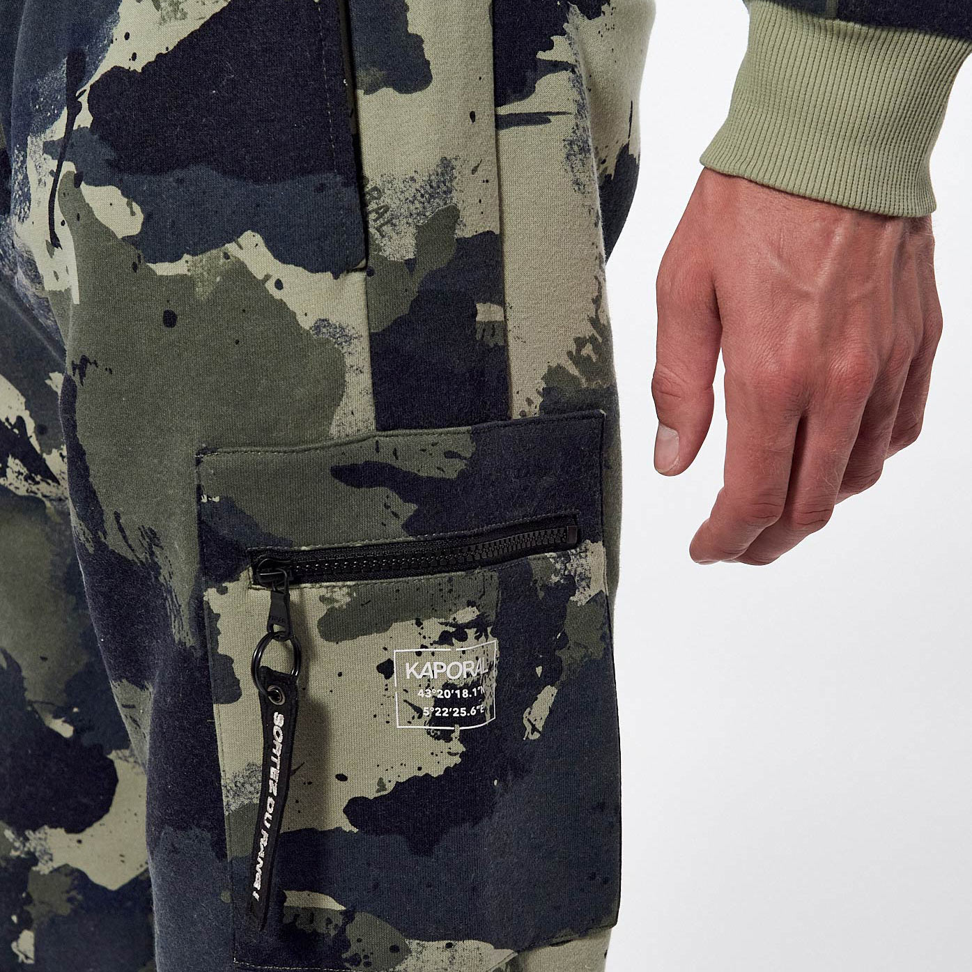 Jogging camouflage kaki Homme Burdy Kaporal