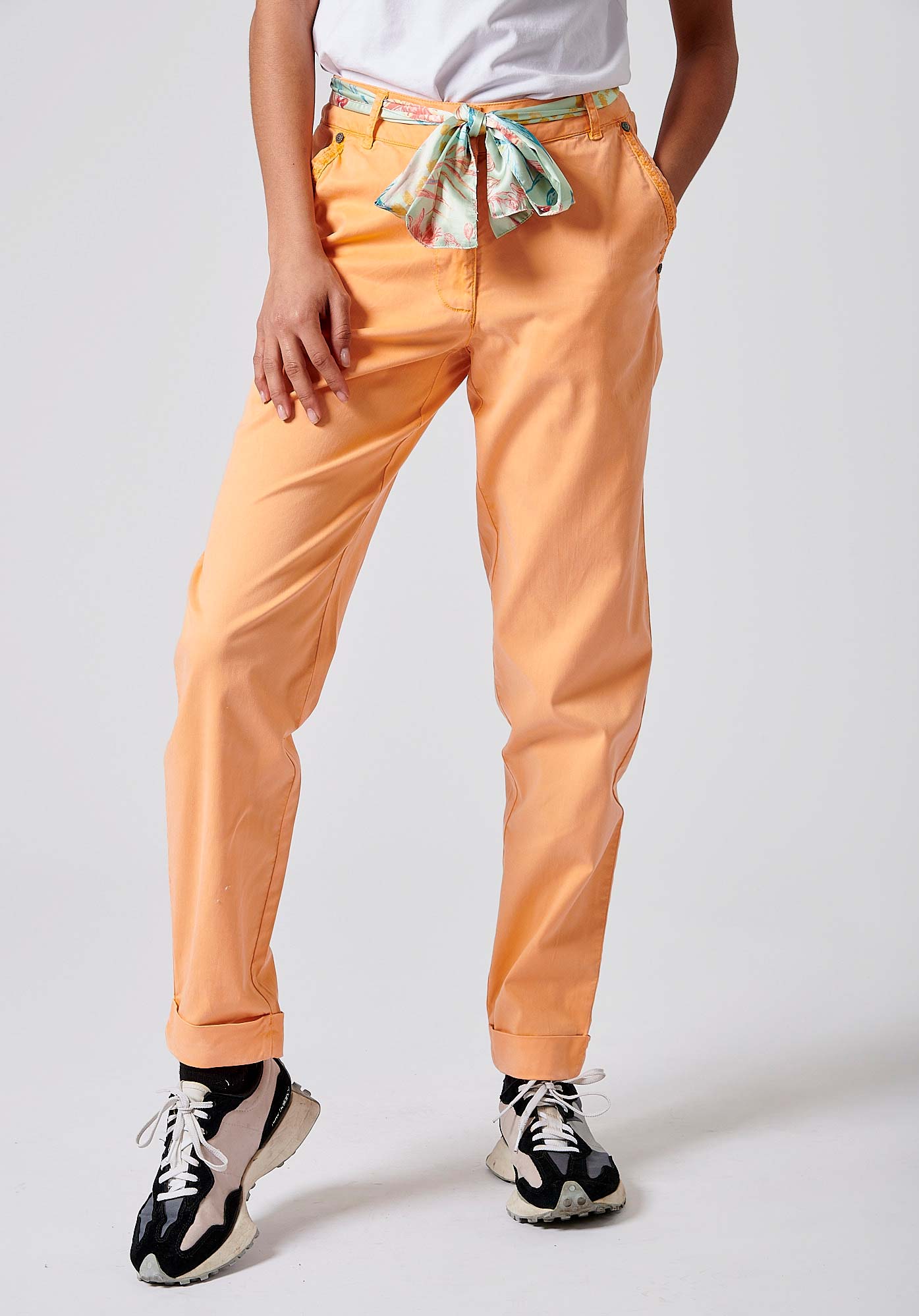 Pantalon orange Femme Cecil Kaporal