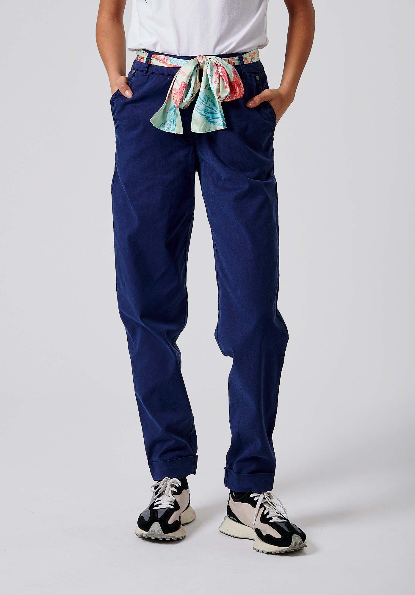 Pantalon bleu Femme Cecil Kaporal