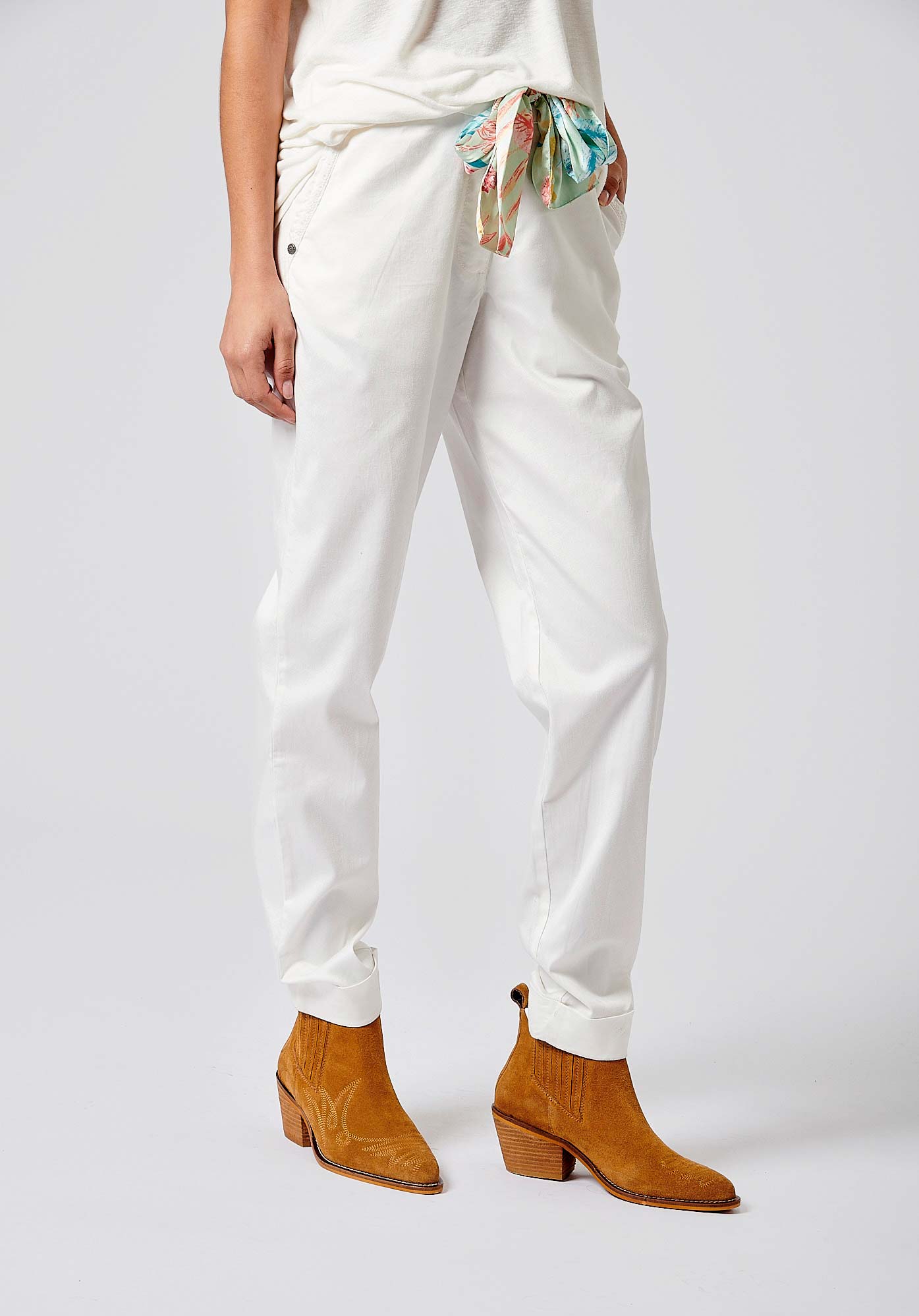 Pantalon blanc Femme Cecil Kaporal