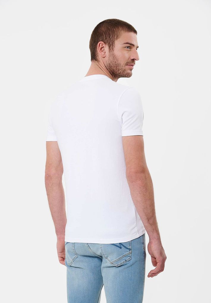 T-shirt blanc Homme en 100% coton Siko - Kaporal